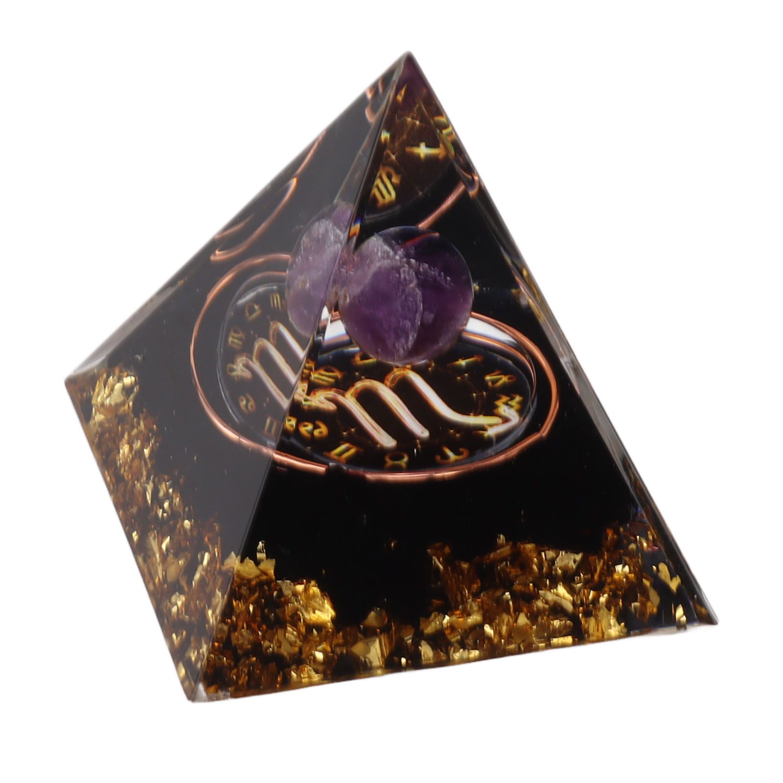 5cm Orgonite Pyramid for Positive Energy Healing Crystal Pyramid Meditation Orgonite Pyramids Chakra Zodiac Energy Generator Scorpio - Image 5