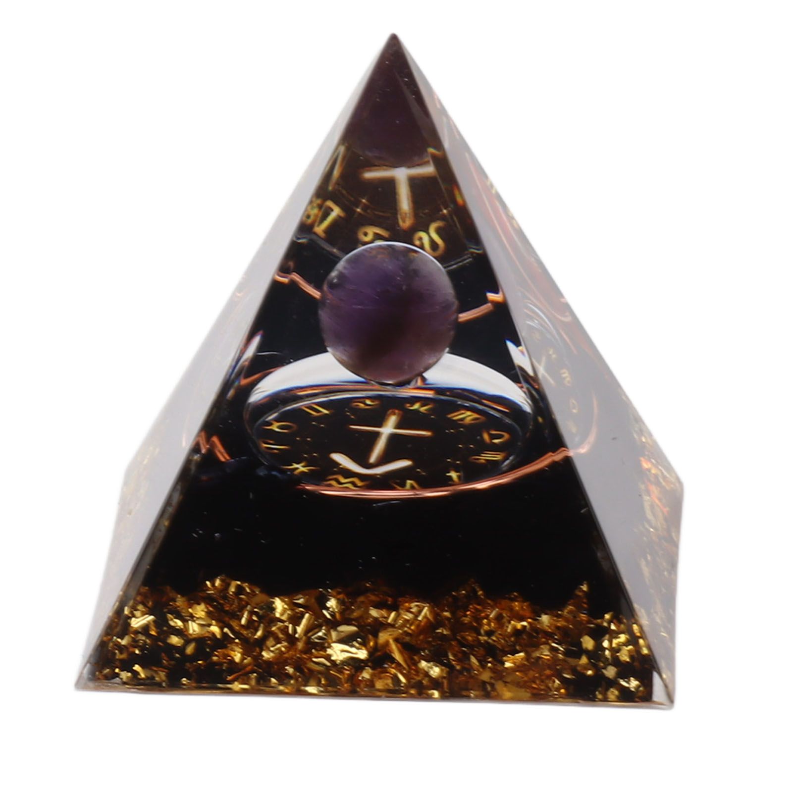 5cm Orgonite Pyramid for Positive Energy Healing Crystal Pyramid Meditation Orgonite Pyramids Chakra Zodiac Energy Generator Sagittarius - Image 1