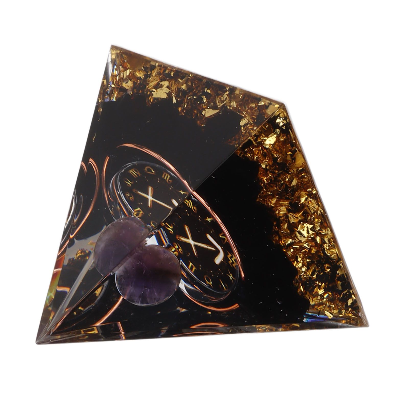 5cm Orgonite Pyramid for Positive Energy Healing Crystal Pyramid Meditation Orgonite Pyramids Chakra Zodiac Energy Generator Sagittarius - Image 2