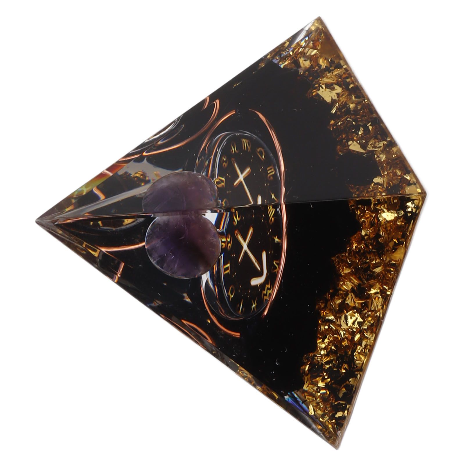 5cm Orgonite Pyramid for Positive Energy Healing Crystal Pyramid Meditation Orgonite Pyramids Chakra Zodiac Energy Generator Sagittarius - Image 3