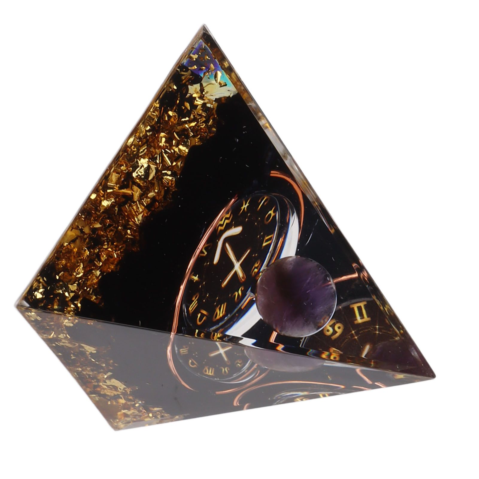 5cm Orgonite Pyramid for Positive Energy Healing Crystal Pyramid Meditation Orgonite Pyramids Chakra Zodiac Energy Generator Sagittarius - Image 5