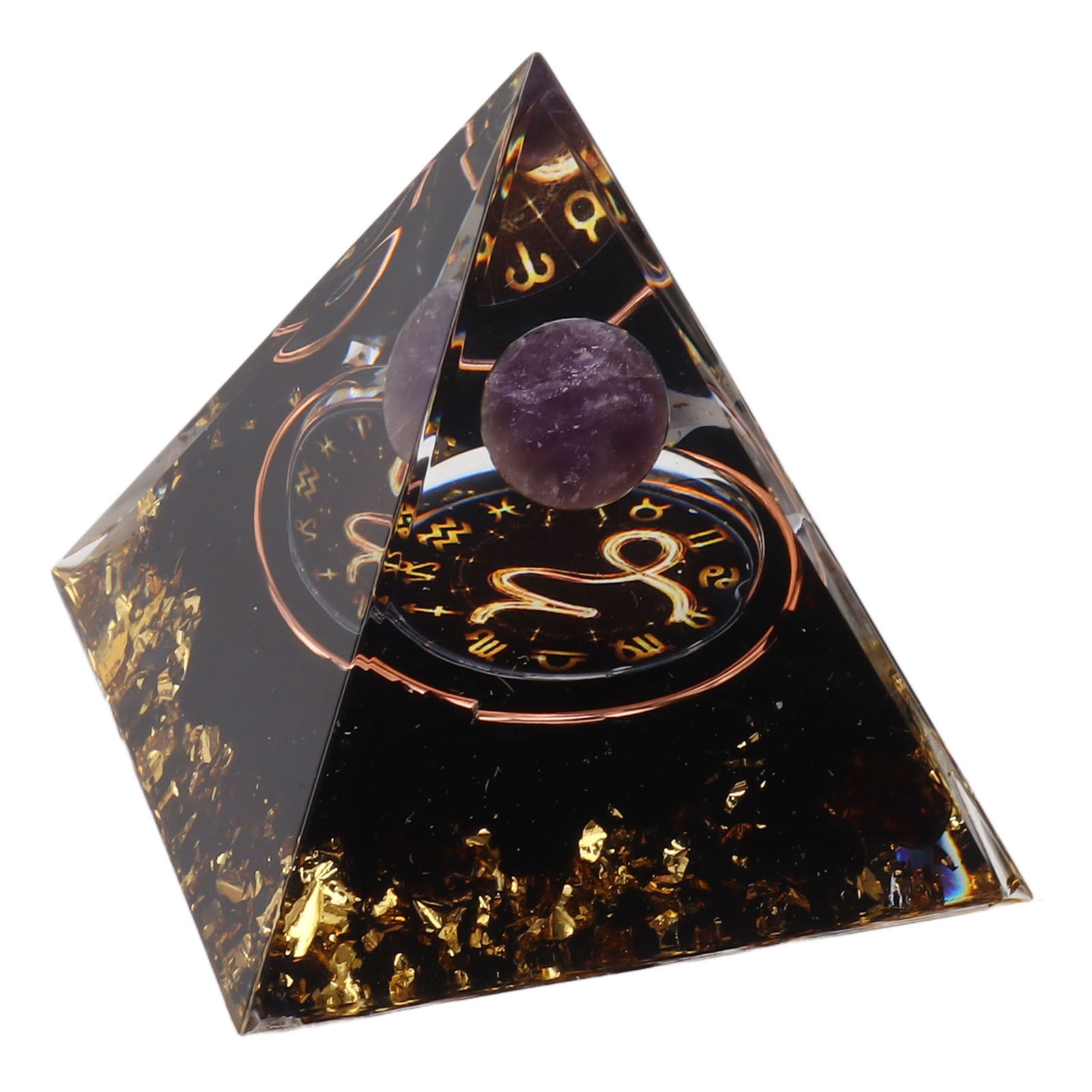 5cm Orgonite Pyramid for Positive Energy Healing Crystal Pyramid Meditation Orgonite Pyramids Chakra Zodiac Energy Generator Capricorn - Image 5