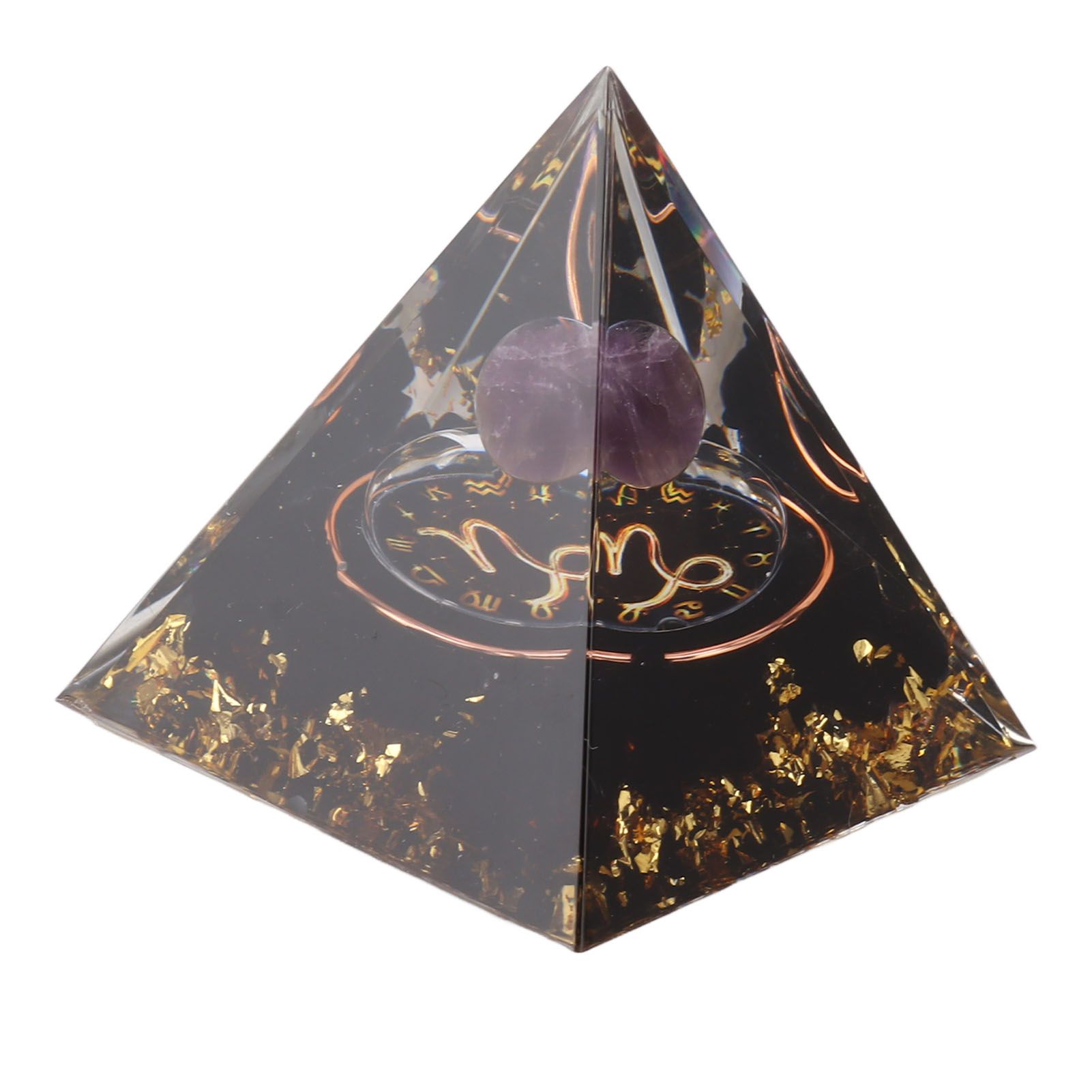 5cm Orgonite Pyramid for Positive Energy Healing Crystal Pyramid Meditation Orgonite Pyramids Chakra Zodiac Energy Generator Capricorn - Image 7