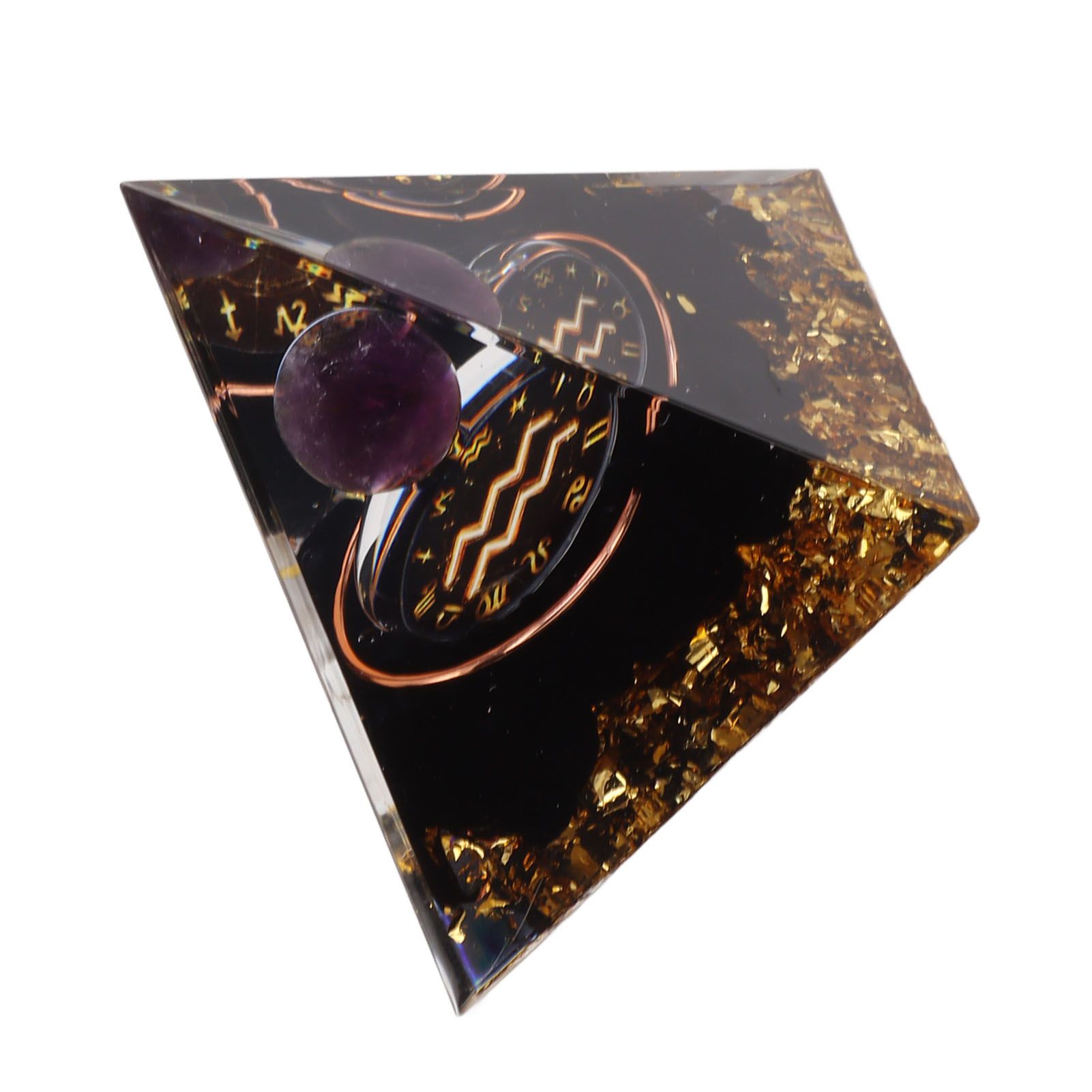 5cm Orgonite Pyramid for Positive Energy Healing Crystal Pyramid Meditation Orgonite Pyramids Chakra Zodiac Energy Generator Aquarius - Image 8