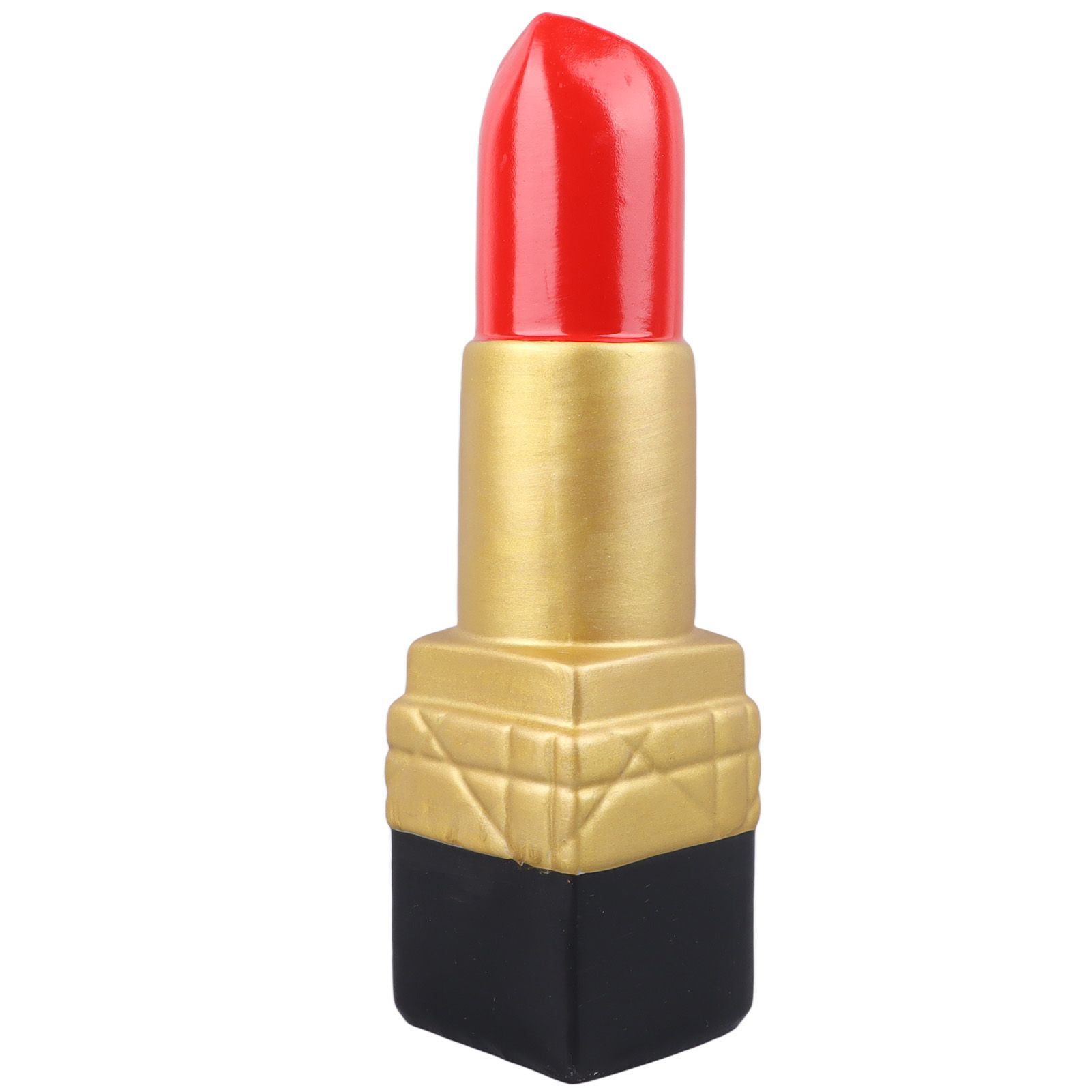 Creative Lipstick Shape Vase Beautiful Resin Exquisite Realistic Lipstick Shape Decorative Vase for Book Shop Coffee Shop Gold - Image 1