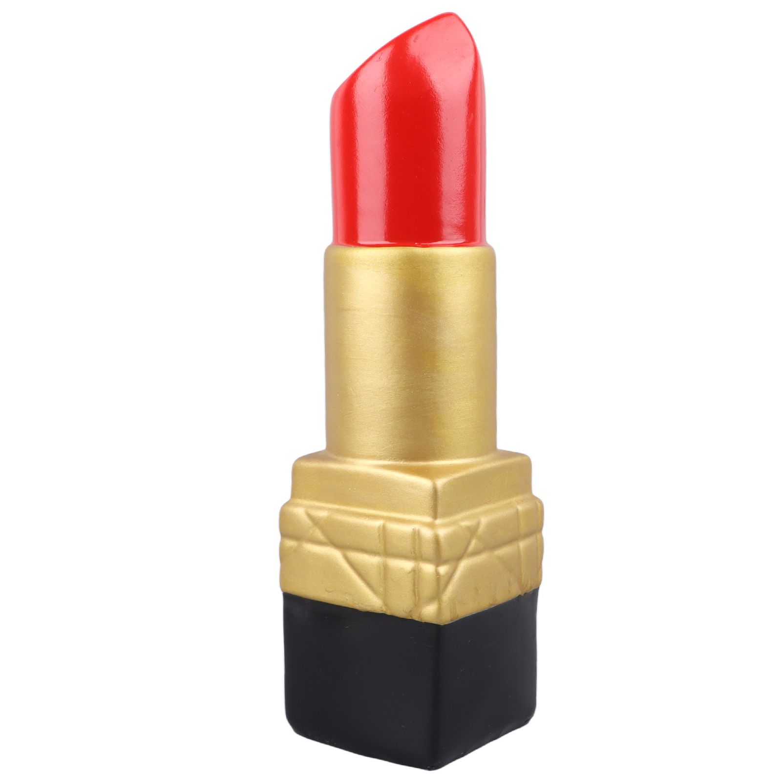 Creative Lipstick Shape Vase Beautiful Resin Exquisite Realistic Lipstick Shape Decorative Vase for Book Shop Coffee Shop Gold - Image 2