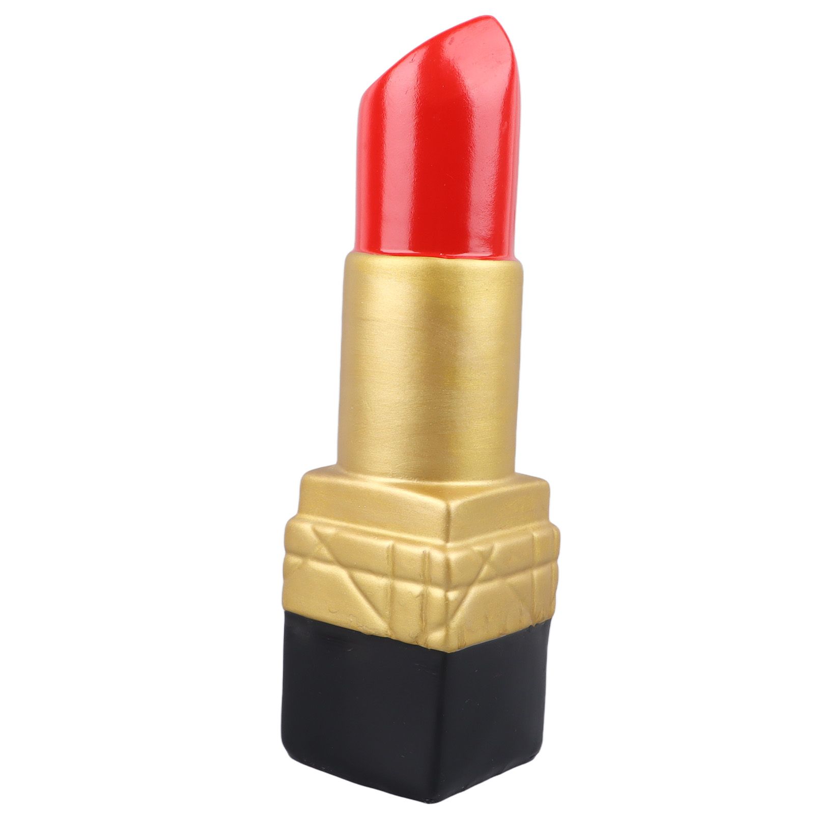 Creative Lipstick Shape Vase Beautiful Resin Exquisite Realistic Lipstick Shape Decorative Vase for Book Shop Coffee Shop Gold - Image 3