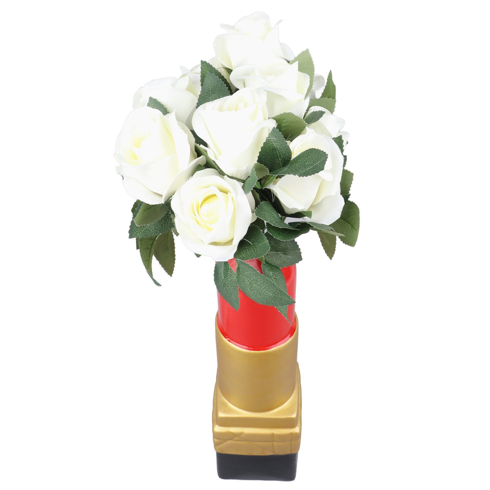 Creative Lipstick Shape Vase Beautiful Resin Exquisite Realistic Lipstick Shape Decorative Vase for Book Shop Coffee Shop Gold - Image 7