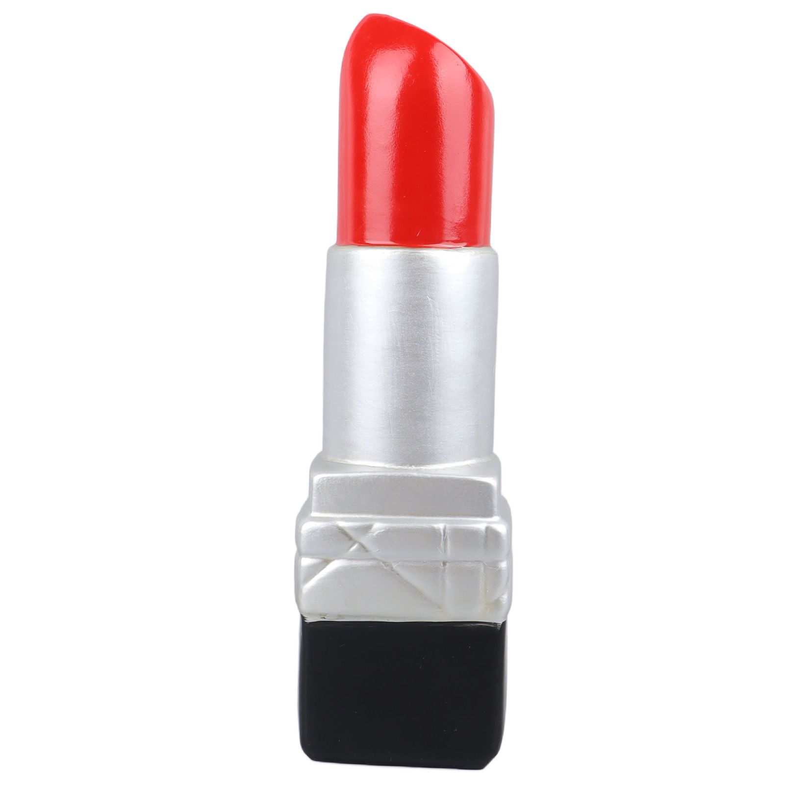Creative Lipstick Shape Vase Beautiful Resin Exquisite Realistic Lipstick Shape Decorative Vase for Book Shop Coffee Shop Silver - Image 2