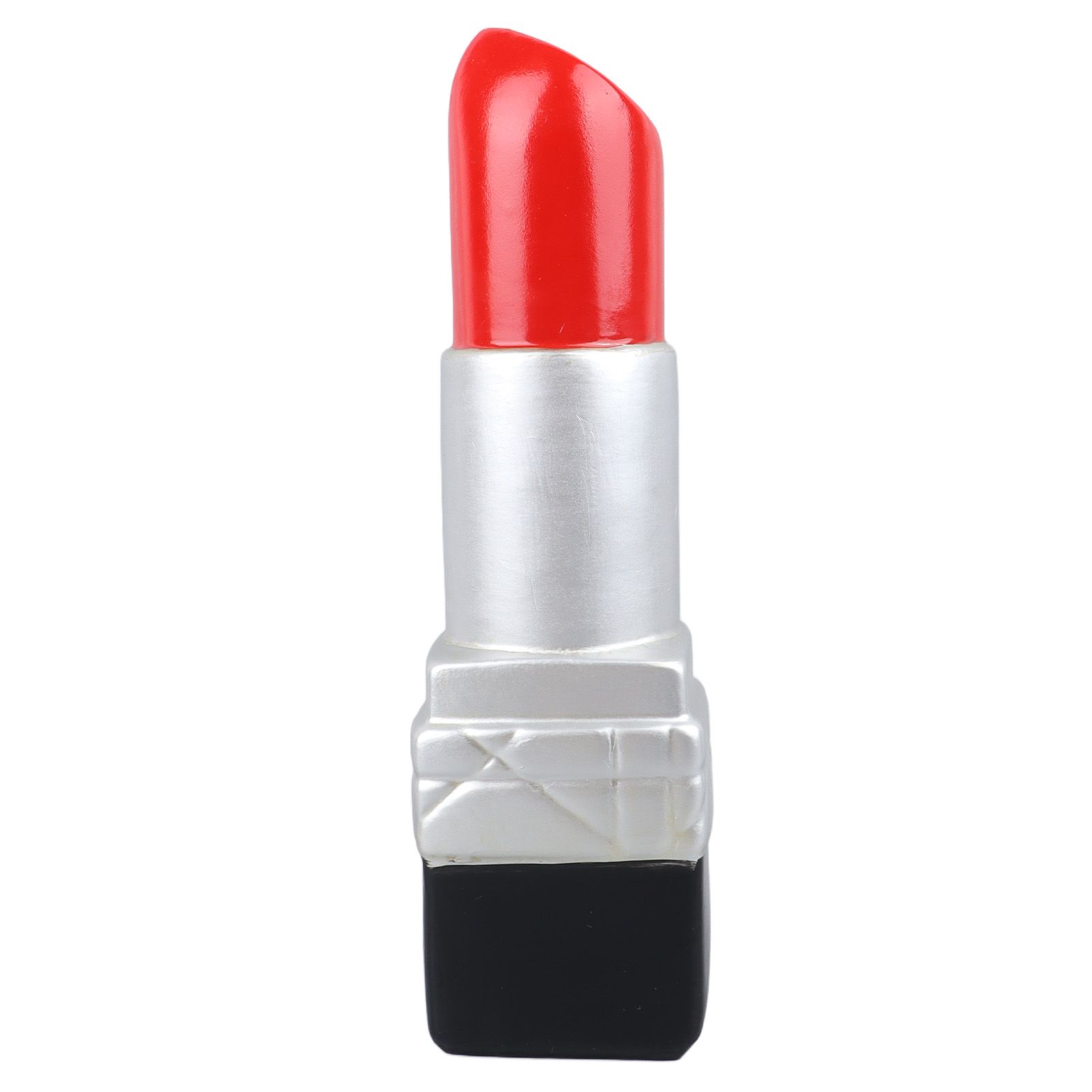 Creative Lipstick Shape Vase Beautiful Resin Exquisite Realistic Lipstick Shape Decorative Vase for Book Shop Coffee Shop Silver - Image 3