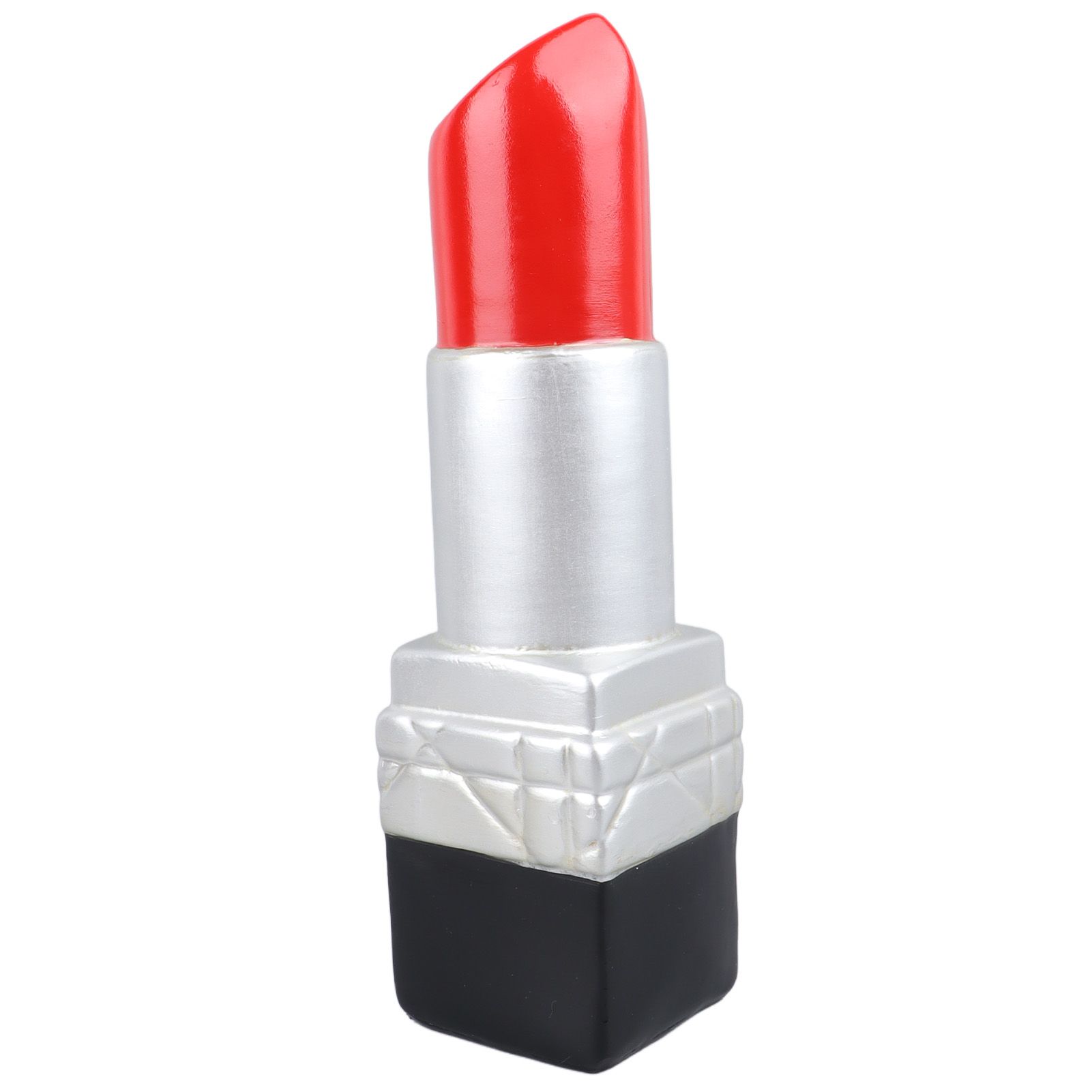 Creative Lipstick Shape Vase Beautiful Resin Exquisite Realistic Lipstick Shape Decorative Vase for Book Shop Coffee Shop Silver - Image 6