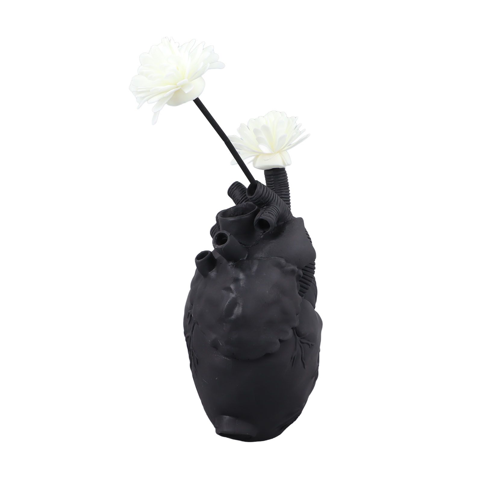 Creative Anatomical Heart Vases Resin Sculpture Heart Shaped Art Flower Vases Desktop Home Decoration for Living Room Black - Image 5