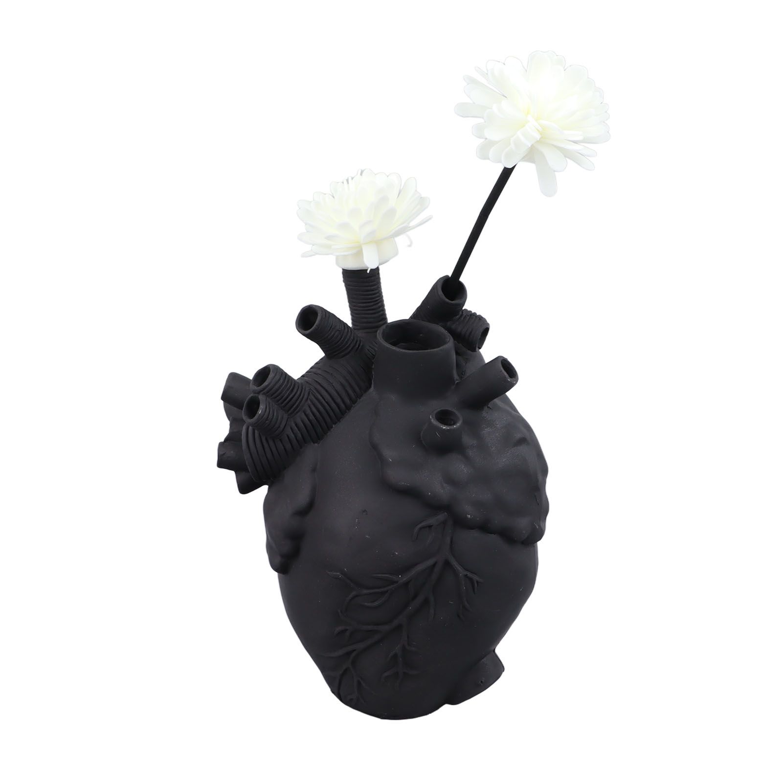 Creative Anatomical Heart Vases Resin Sculpture Heart Shaped Art Flower Vases Desktop Home Decoration for Living Room Black - Image 8