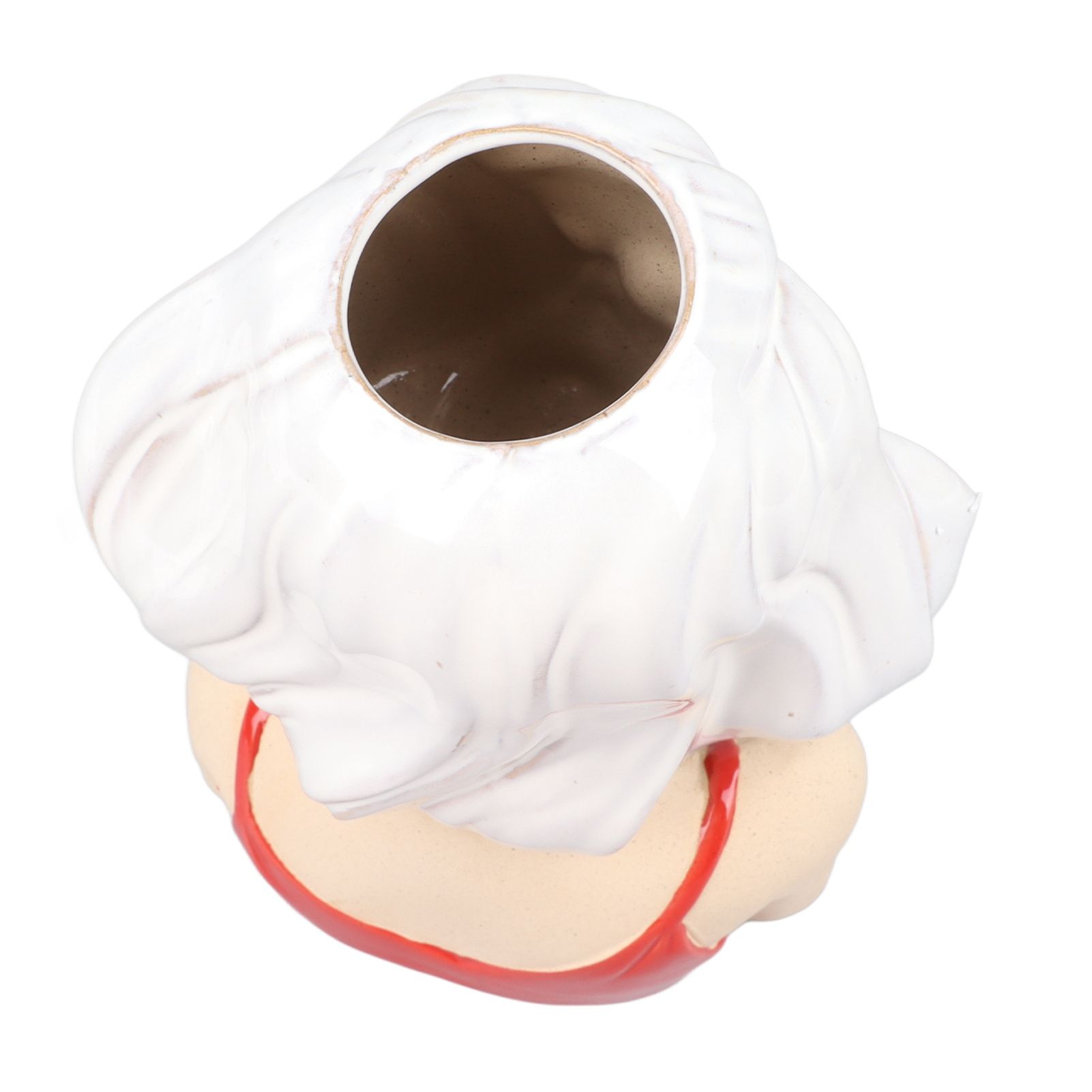 Girl Face Vase Modern Decorative Sculpture Ceramic Head Flower Vase for Living Room Bedroom Office White - Image 4