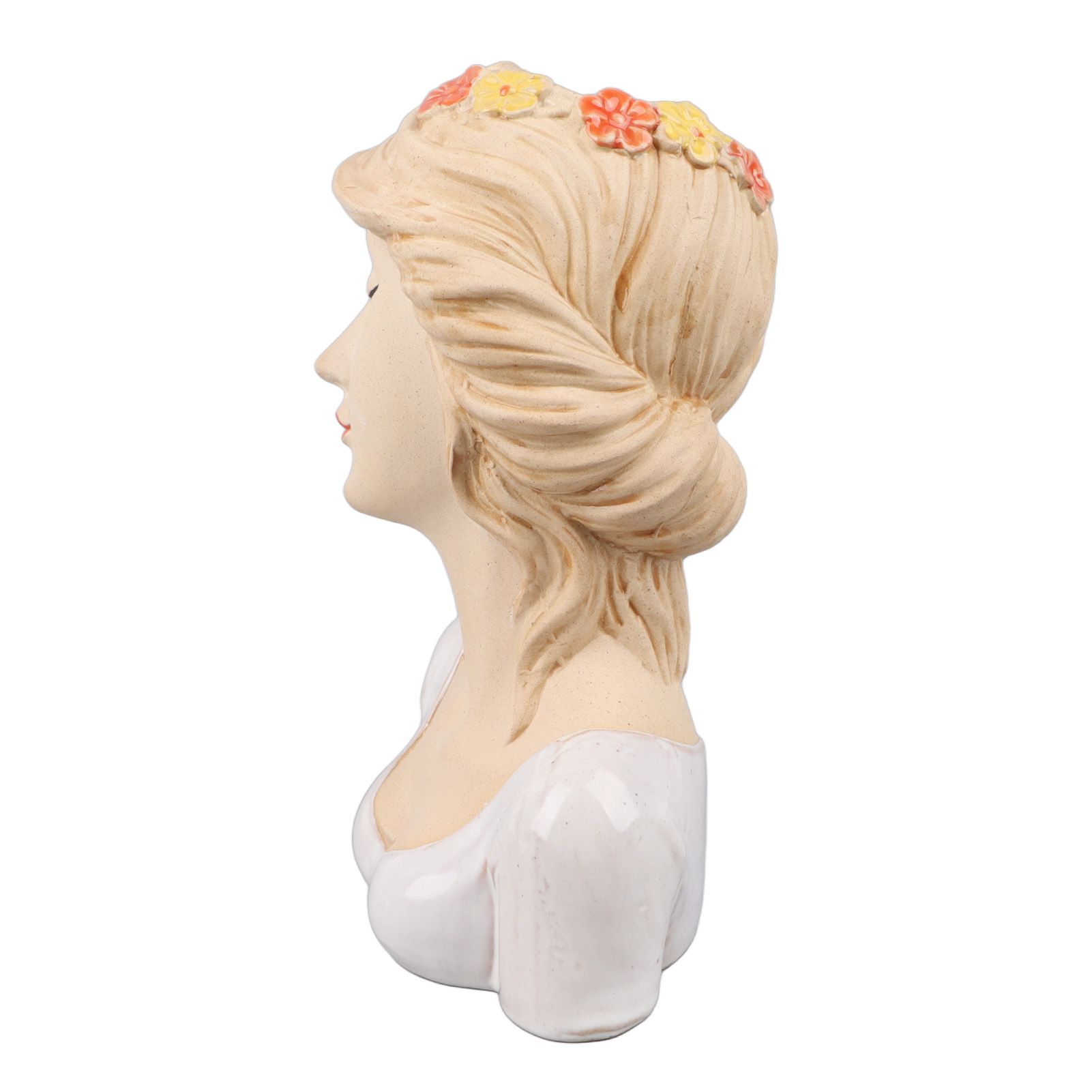 Modern Ceramic Face Vases Decorative Modern Style Shy Girl Flower Lady Head Vase for Unisex Plants Lover White - Image 6