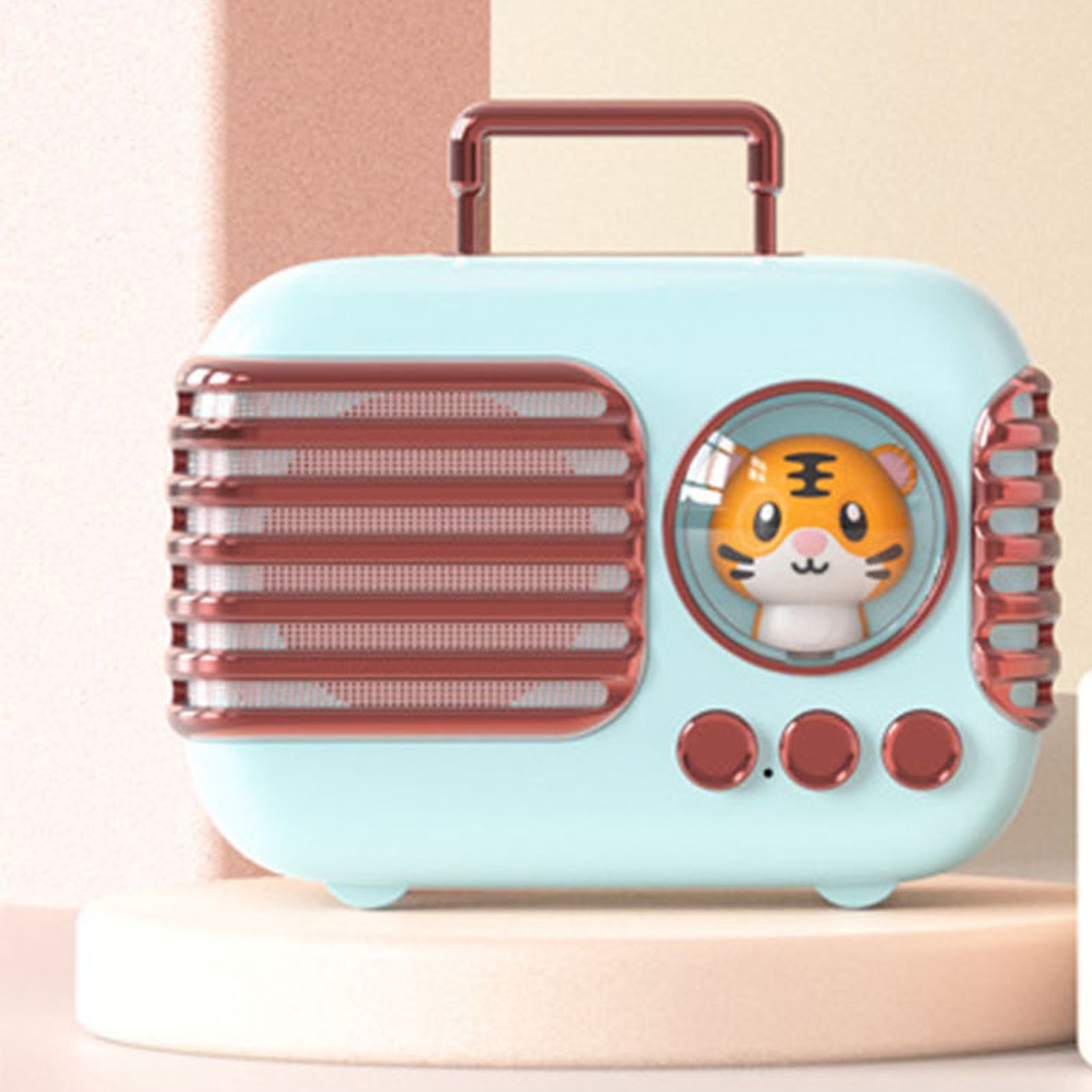 Cute Retro Bluetooth Speaker Mini Luggage Mini Speaker Creative Vintage Lovely Small Speaker Green - Image 6