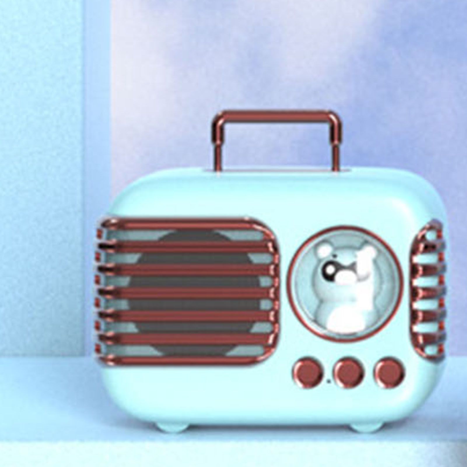 Cute Retro Bluetooth Speaker Mini Luggage Mini Speaker Creative Vintage Lovely Small Speaker Green - Image 7