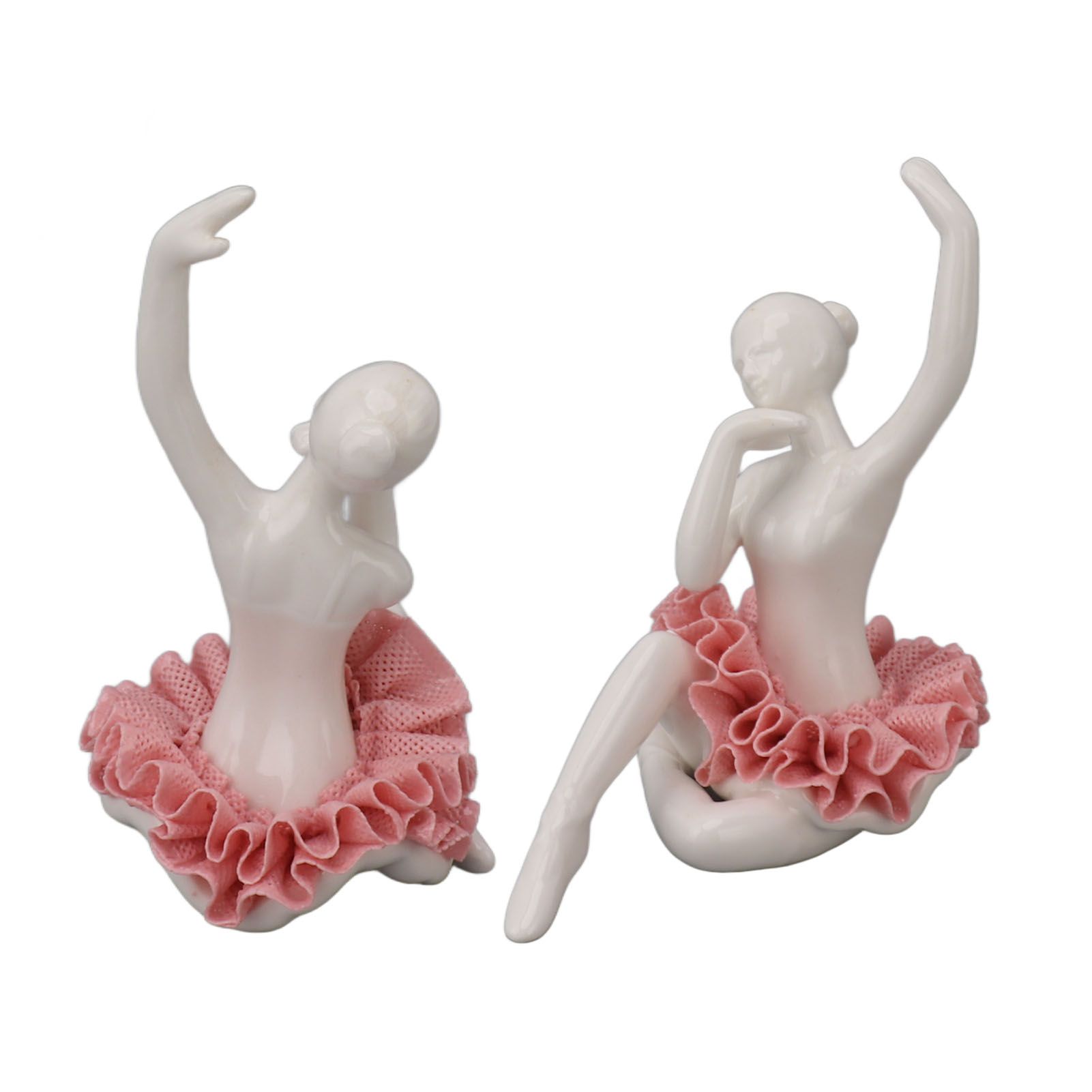 Dancing Ballerina Girl Figurine Ceramic Ballet Girl Figure Ballet Dancer Statue Sculpture Desk Bookshelf Decoration Pink - Image 7