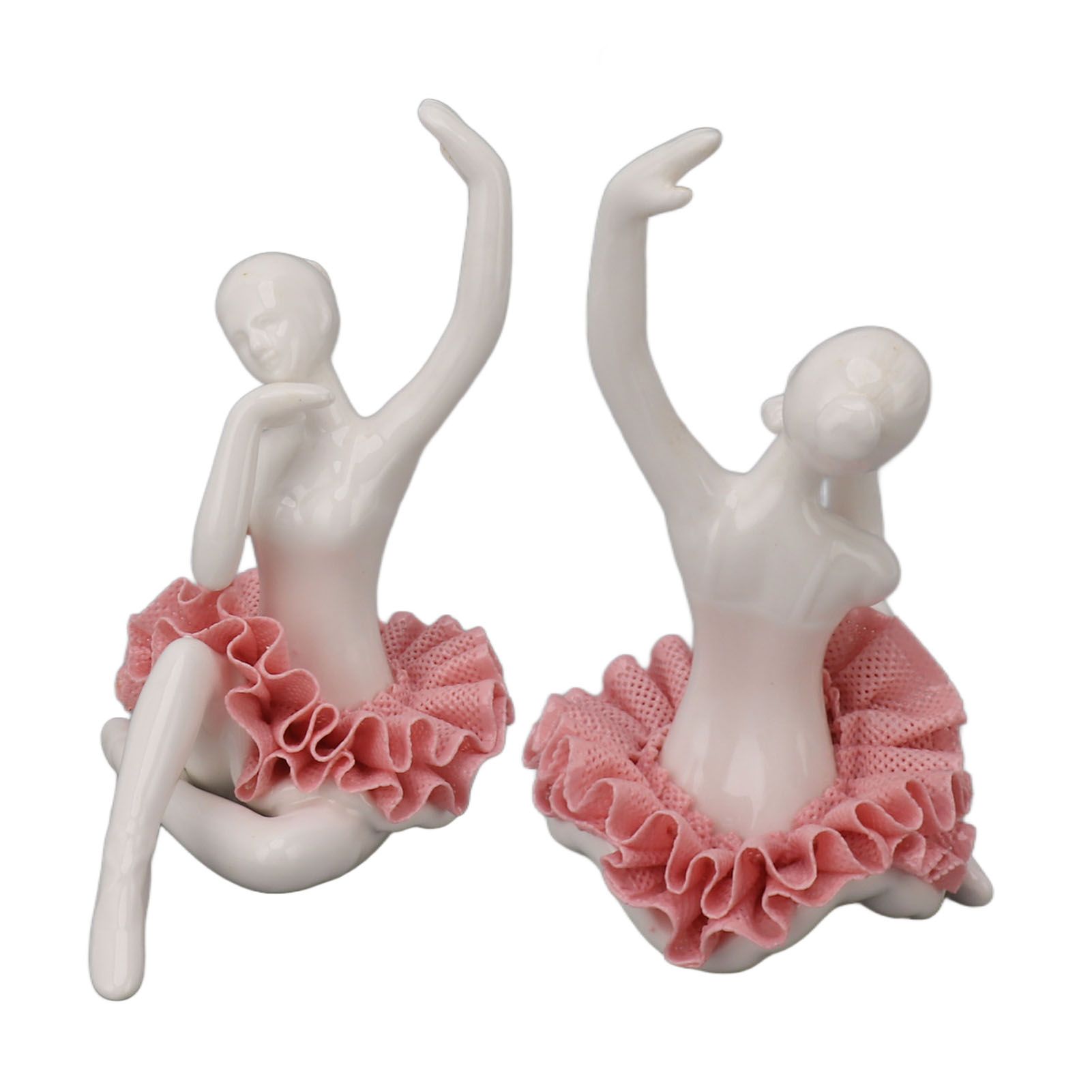 Dancing Ballerina Girl Figurine Ceramic Ballet Girl Figure Ballet Dancer Statue Sculpture Desk Bookshelf Decoration Pink - Image 8