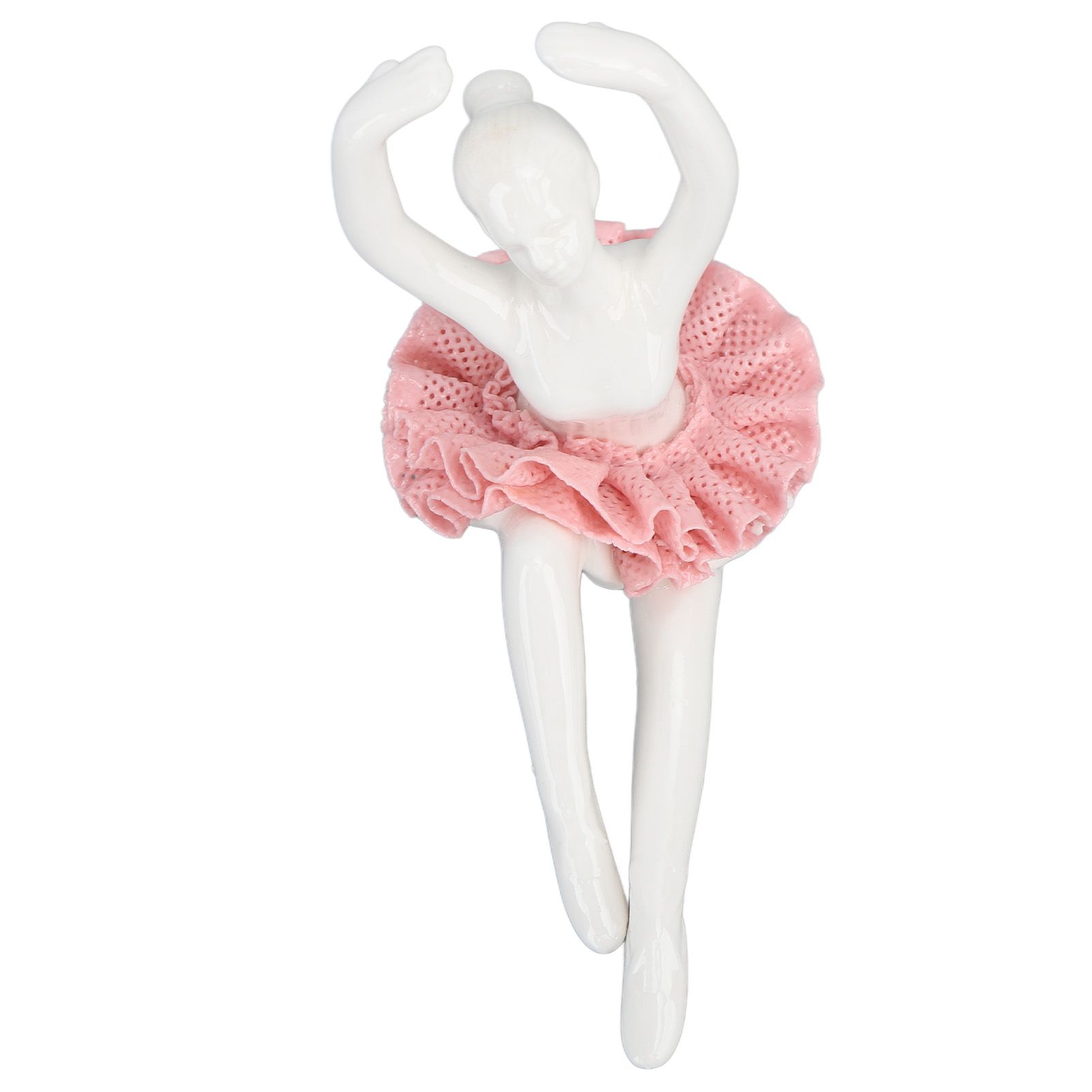 Ballet Dancer Statue Pink Ballerina Figure Ceramic Figure Decor for Table Shelf Bedroom Living Room - Image 7