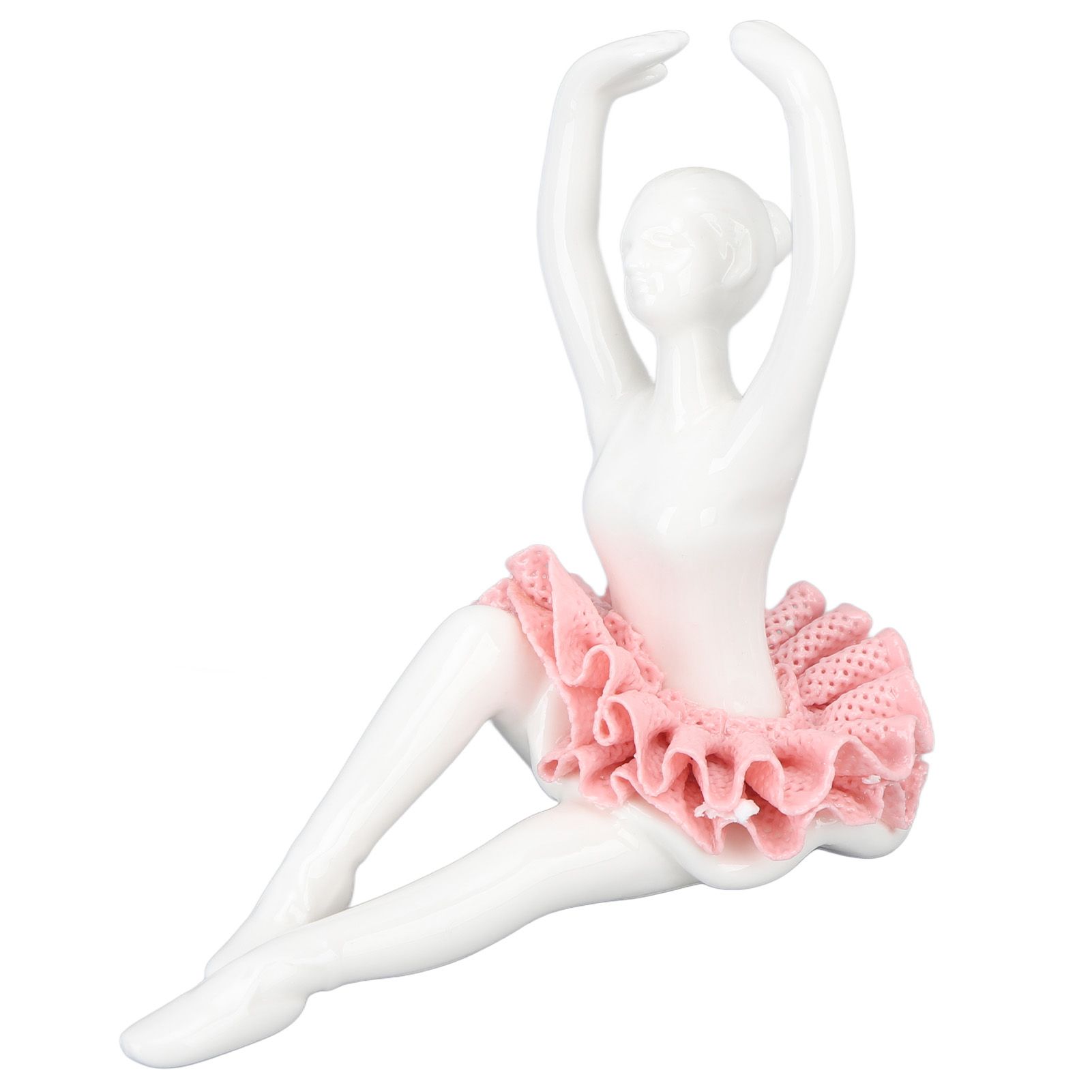 Ballet Dancer Statue Pink Ballerina Figure Ceramic Figure Decor for Table Shelf Bedroom Living Room - Image 8