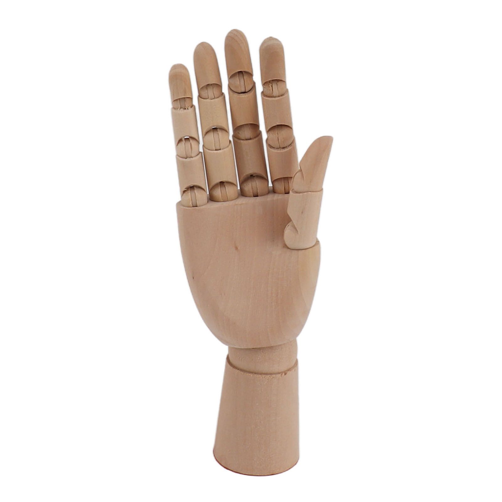 Flexible Wooden Hand Model Moveable Wooden Artists Manikin Hand Figure Hand Model for Sketching Drawing Painting 7116A 0201 Right Hand Small - Image 2