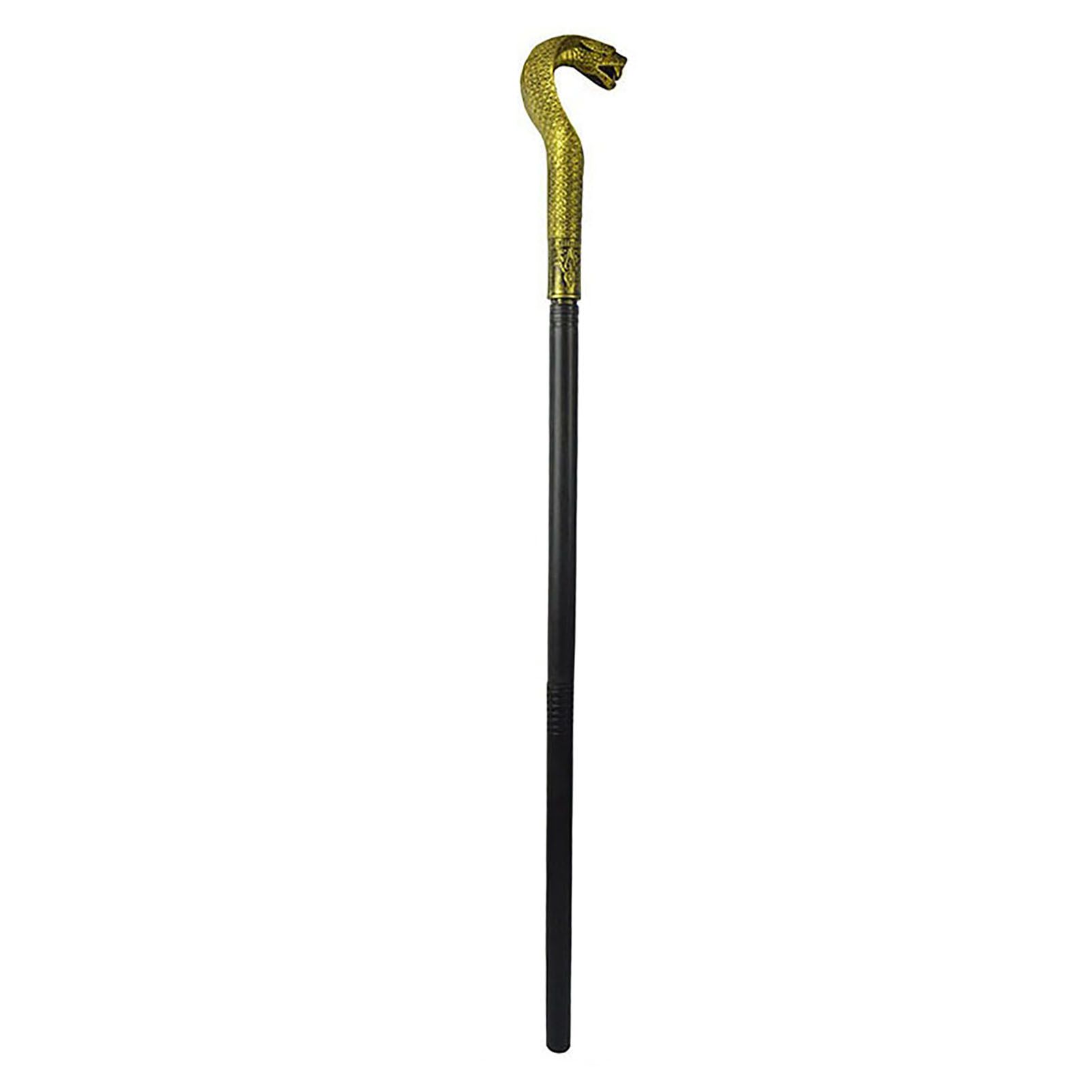 Mystical Pharaoh Accessory Ancient Egyptian Style Staff Scepter Costume Accessory Prop for Halloween Dress Up Parties Golden Snake Head - Image 2