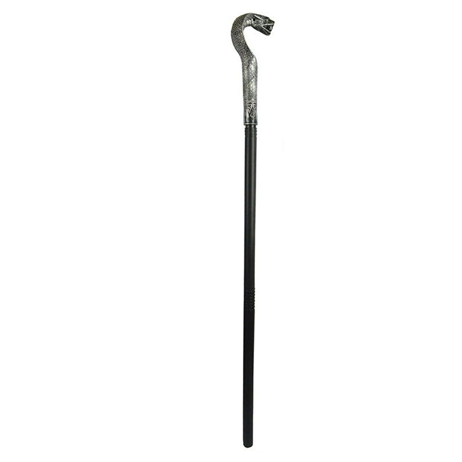 Mystical Pharaoh Accessory Ancient Egyptian Style Staff Scepter Costume Accessory Prop for Halloween Dress Up Parties Silver Snake Head - Image 2