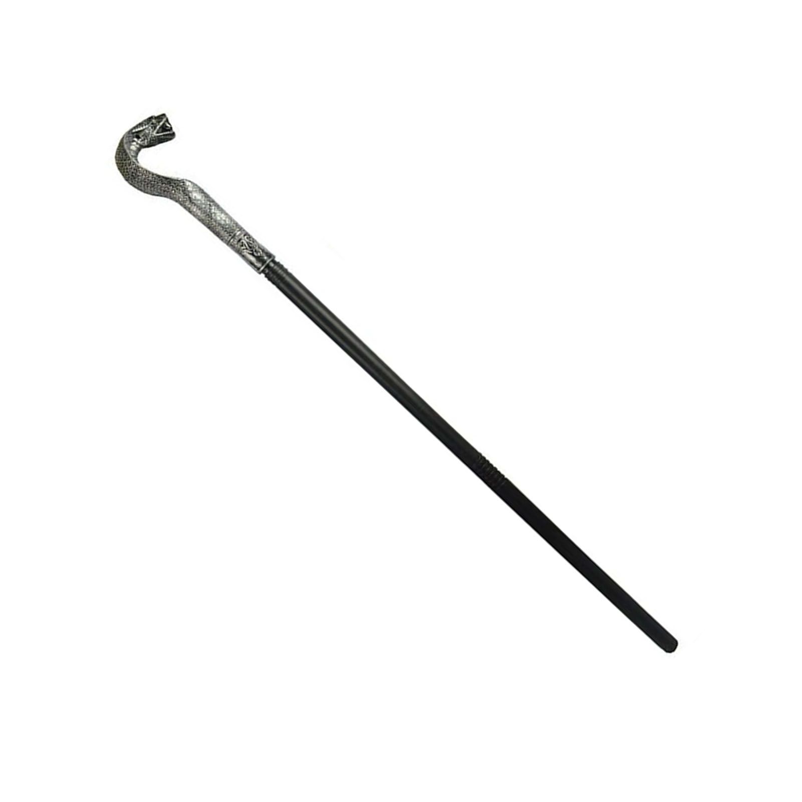 Mystical Pharaoh Accessory Ancient Egyptian Style Staff Scepter Costume Accessory Prop for Halloween Dress Up Parties Silver Snake Head - Image 3