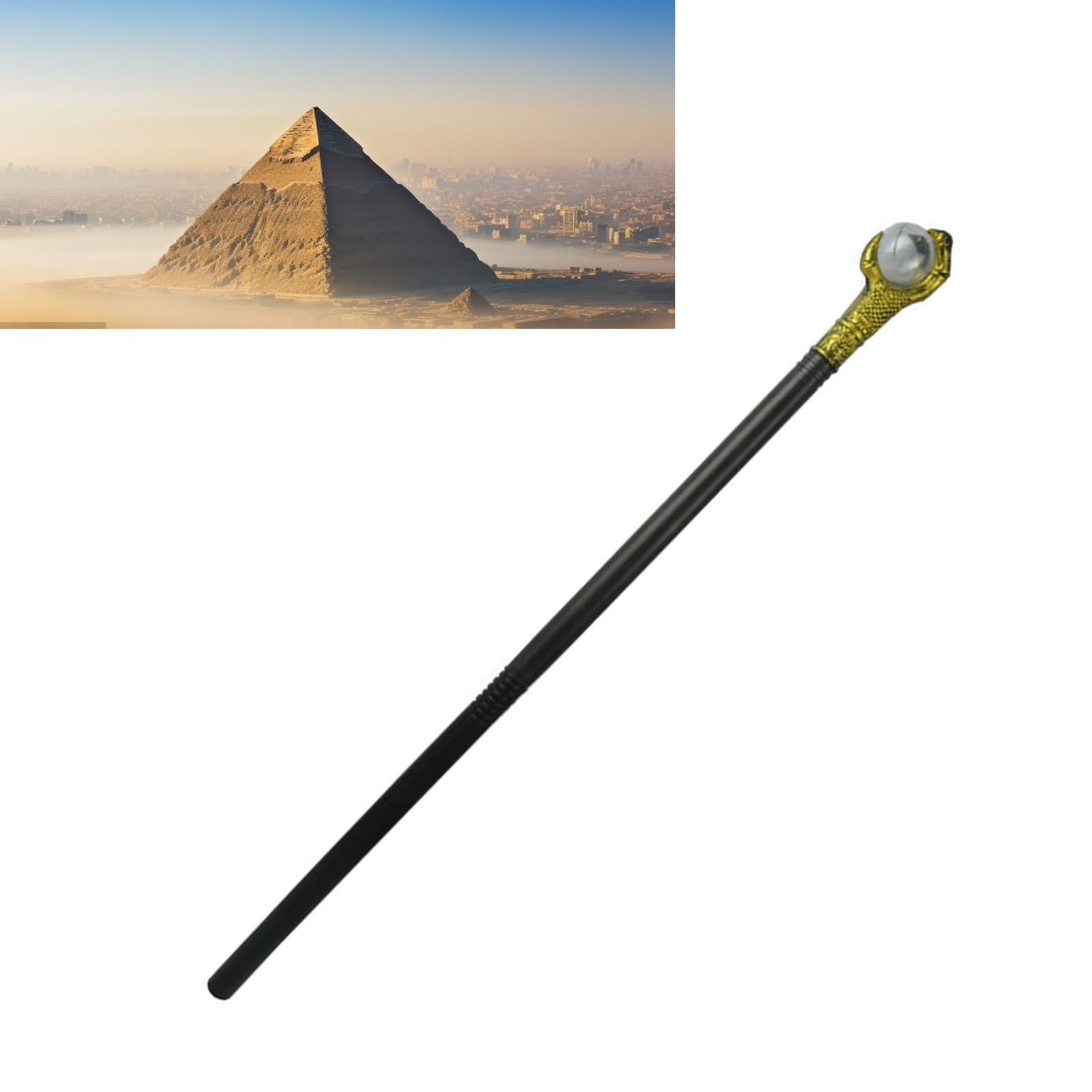 Mystical Pharaoh Accessory Ancient Egyptian Style Staff Scepter Costume Accessory Prop for Halloween Dress Up Parties Golden Claw - Image 7