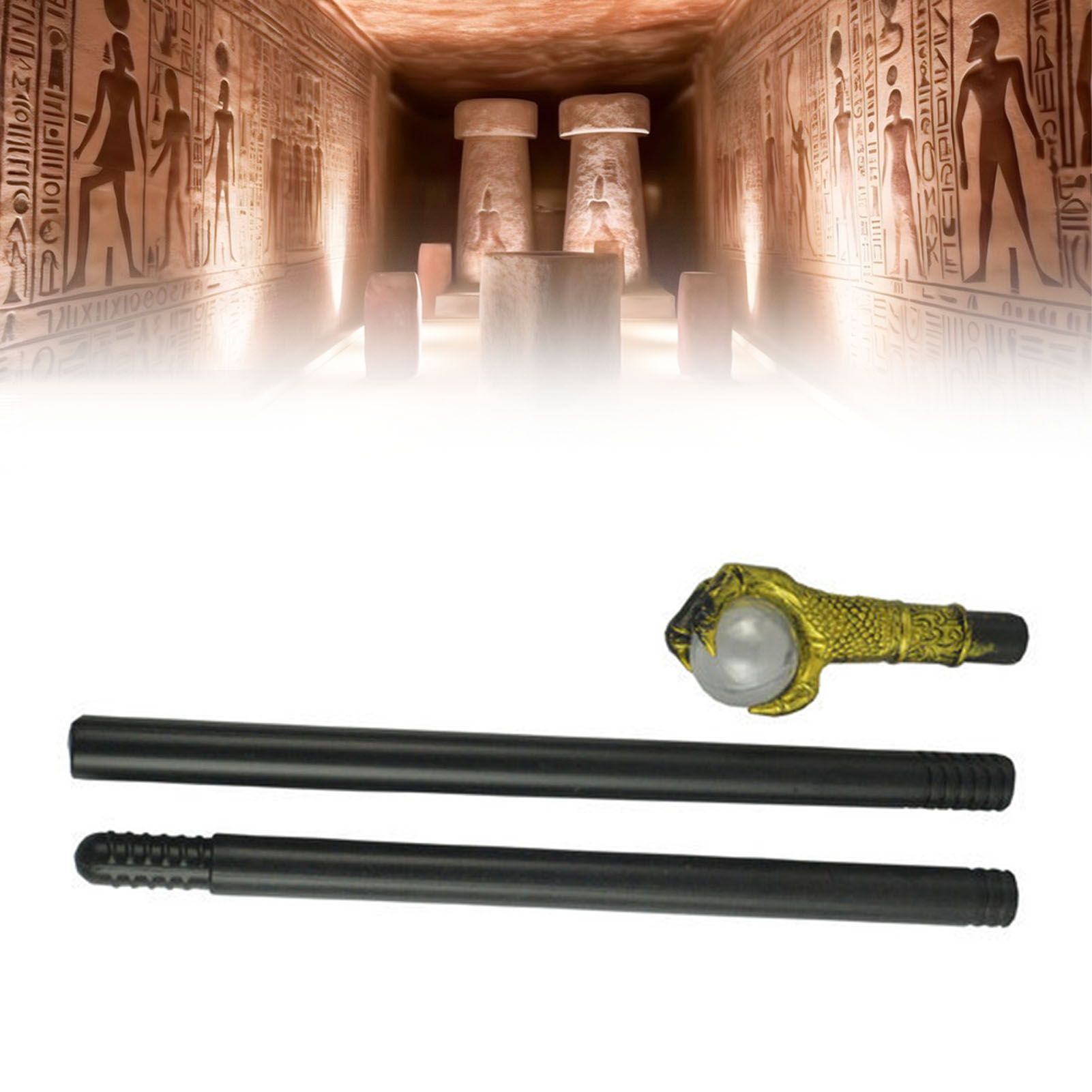 Mystical Pharaoh Accessory Ancient Egyptian Style Staff Scepter Costume Accessory Prop for Halloween Dress Up Parties Golden Claw - Image 8