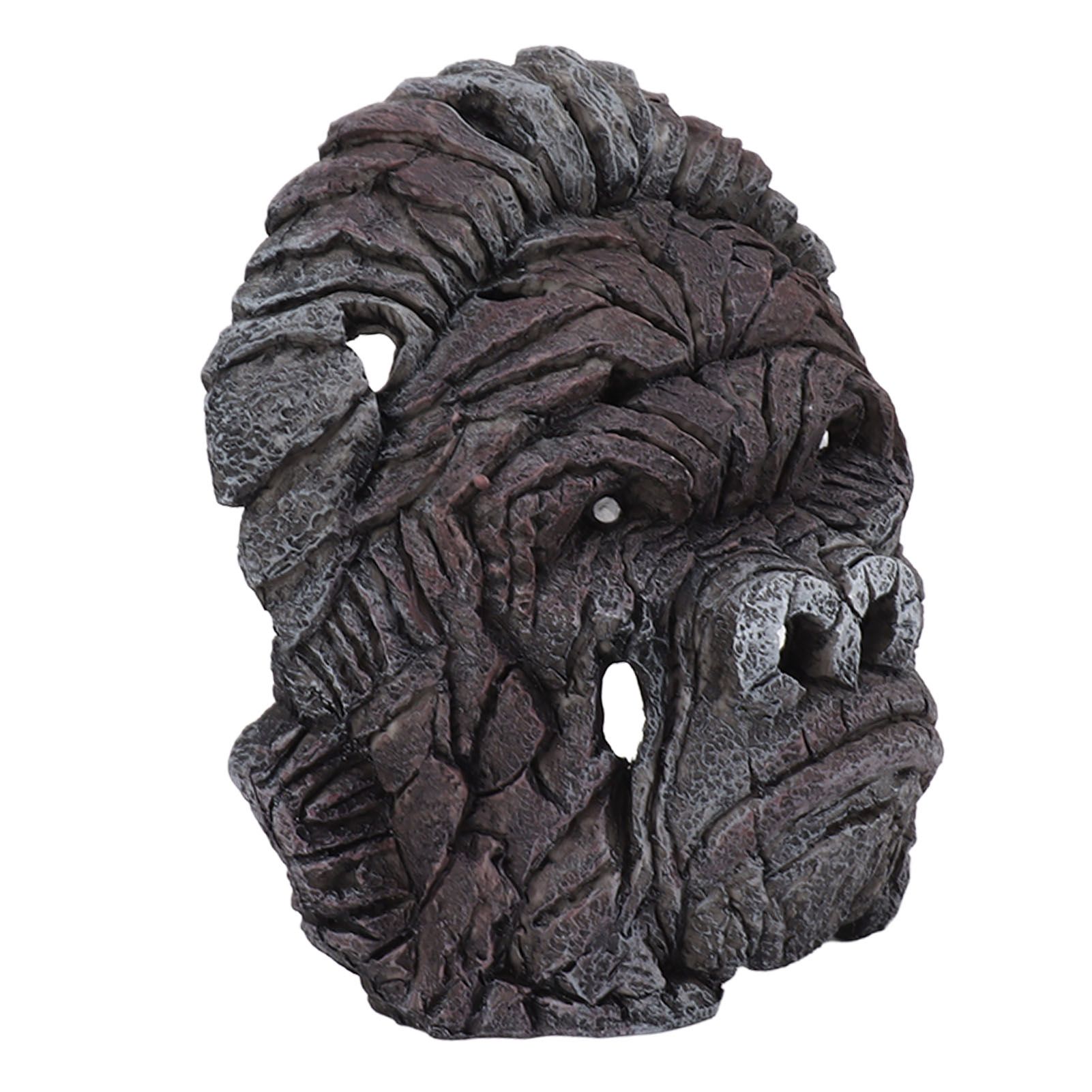 Gorilla Head Sculpture 6.3in Animal Head Figurine Resin Hollow Out Design Statue Decor for Living Room Office Bookshelf - Image 2