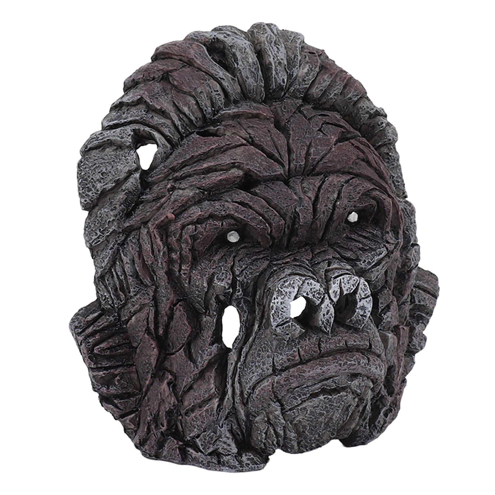 Gorilla Head Sculpture 6.3in Animal Head Figurine Resin Hollow Out Design Statue Decor for Living Room Office Bookshelf - Image 3
