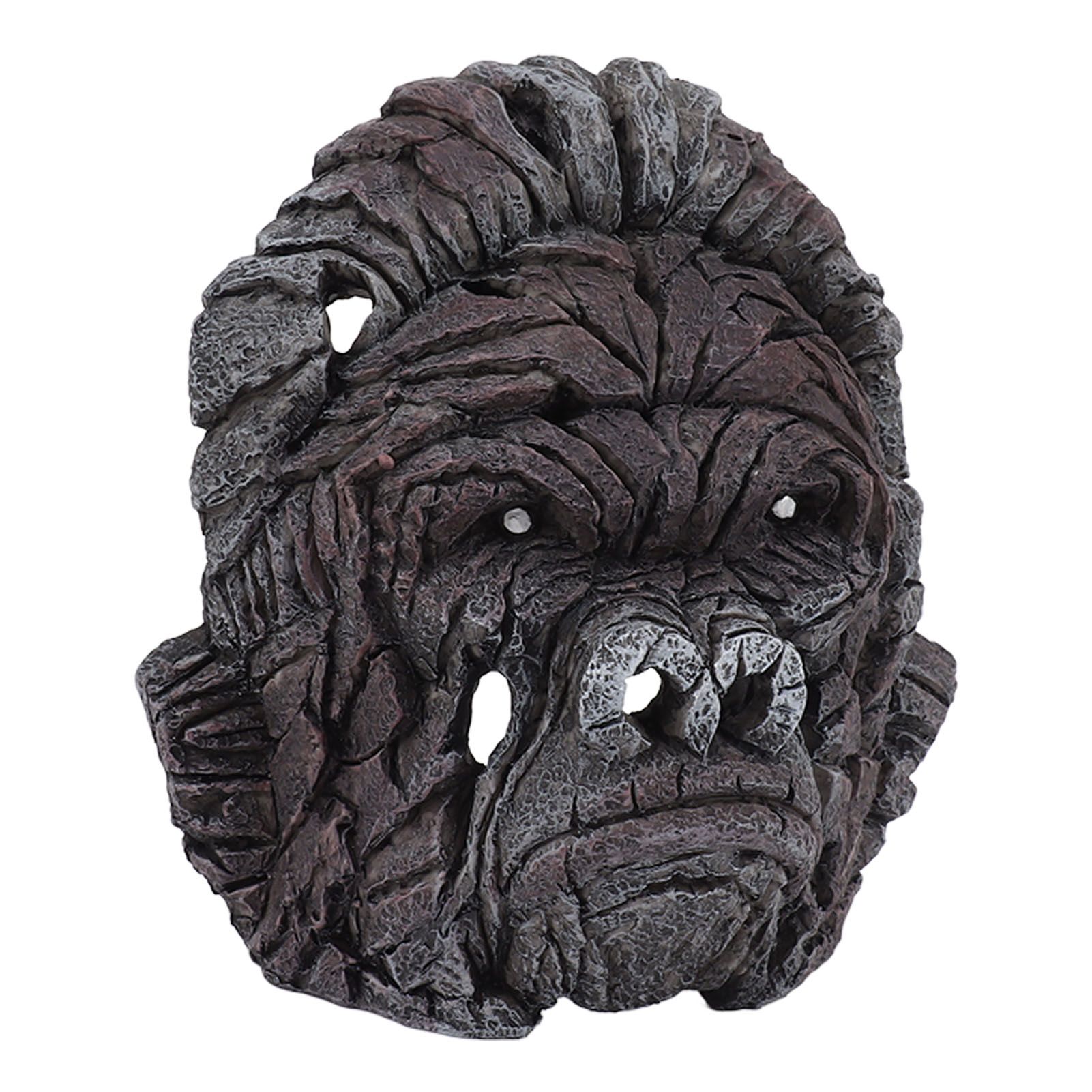 Gorilla Head Sculpture 6.3in Animal Head Figurine Resin Hollow Out Design Statue Decor for Living Room Office Bookshelf - Image 8
