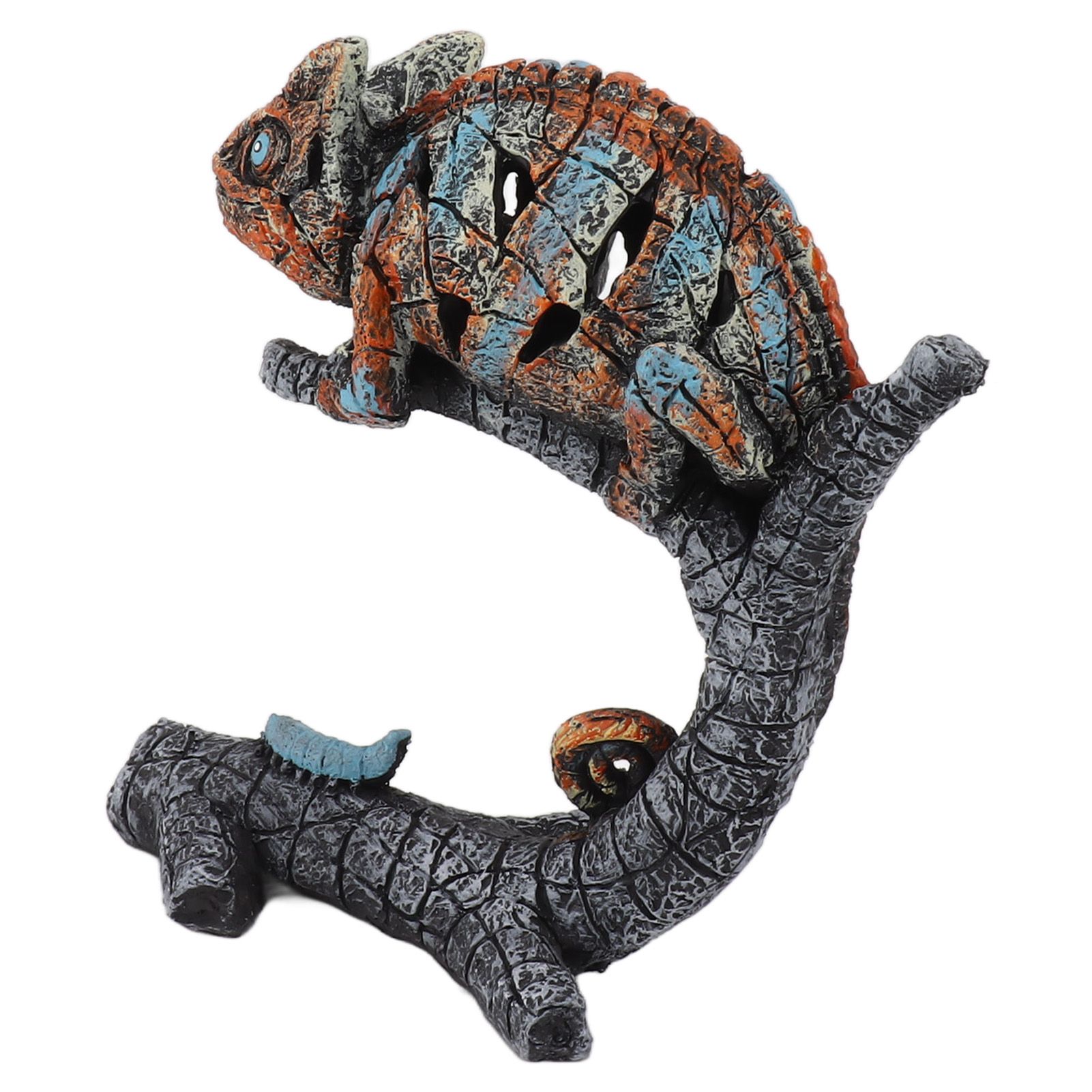 Chameleon Statue Sculpture Resin Chameleon Wild Animal Figurine Ornament for Home Desktop Decoration - Image 2