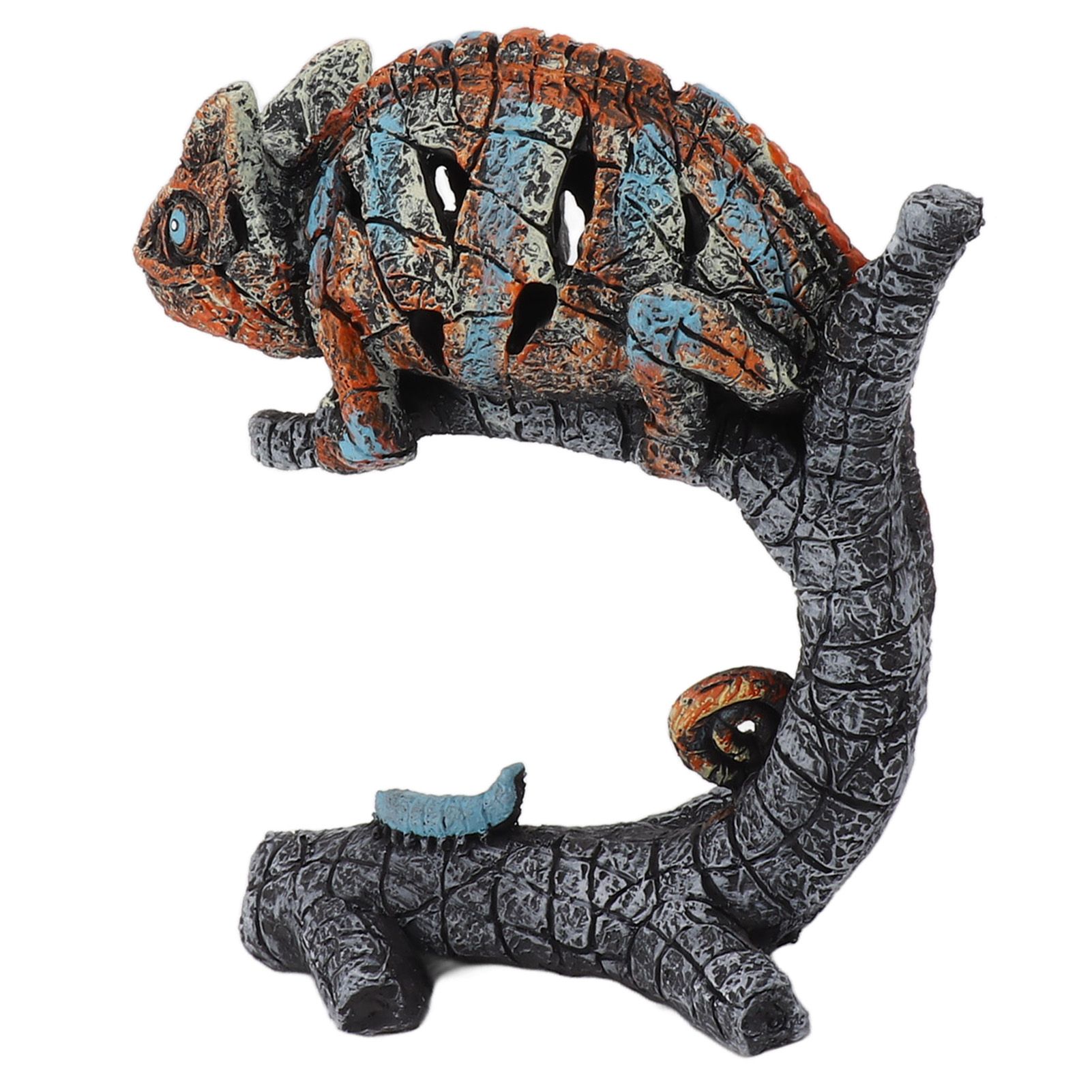 Chameleon Statue Sculpture Resin Chameleon Wild Animal Figurine Ornament for Home Desktop Decoration - Image 7