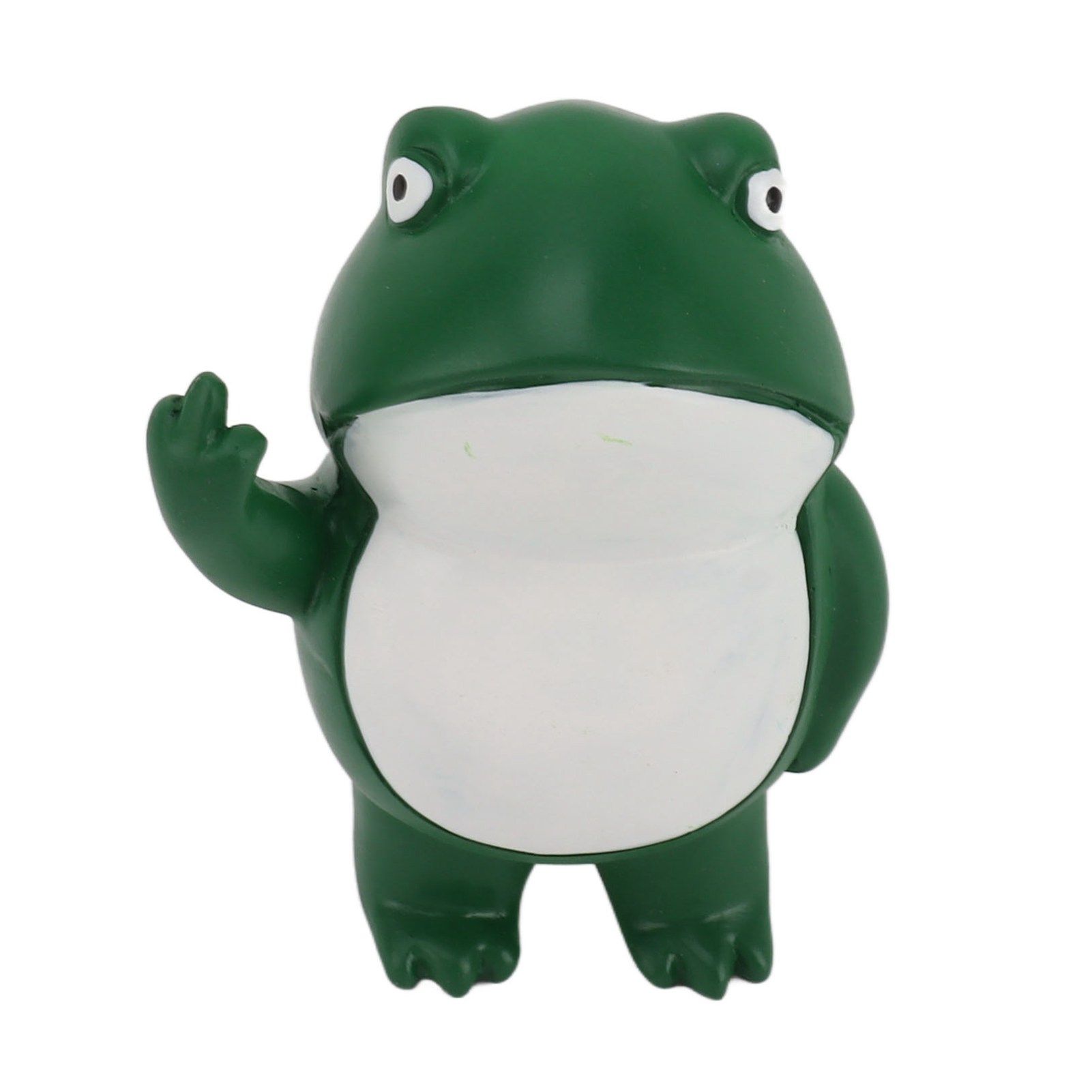 Rebellious Frog Figurine Middle Finger Frog Resin Ornament Frog Craft Decoration Sculpture for Home Office Desktop - Image 2