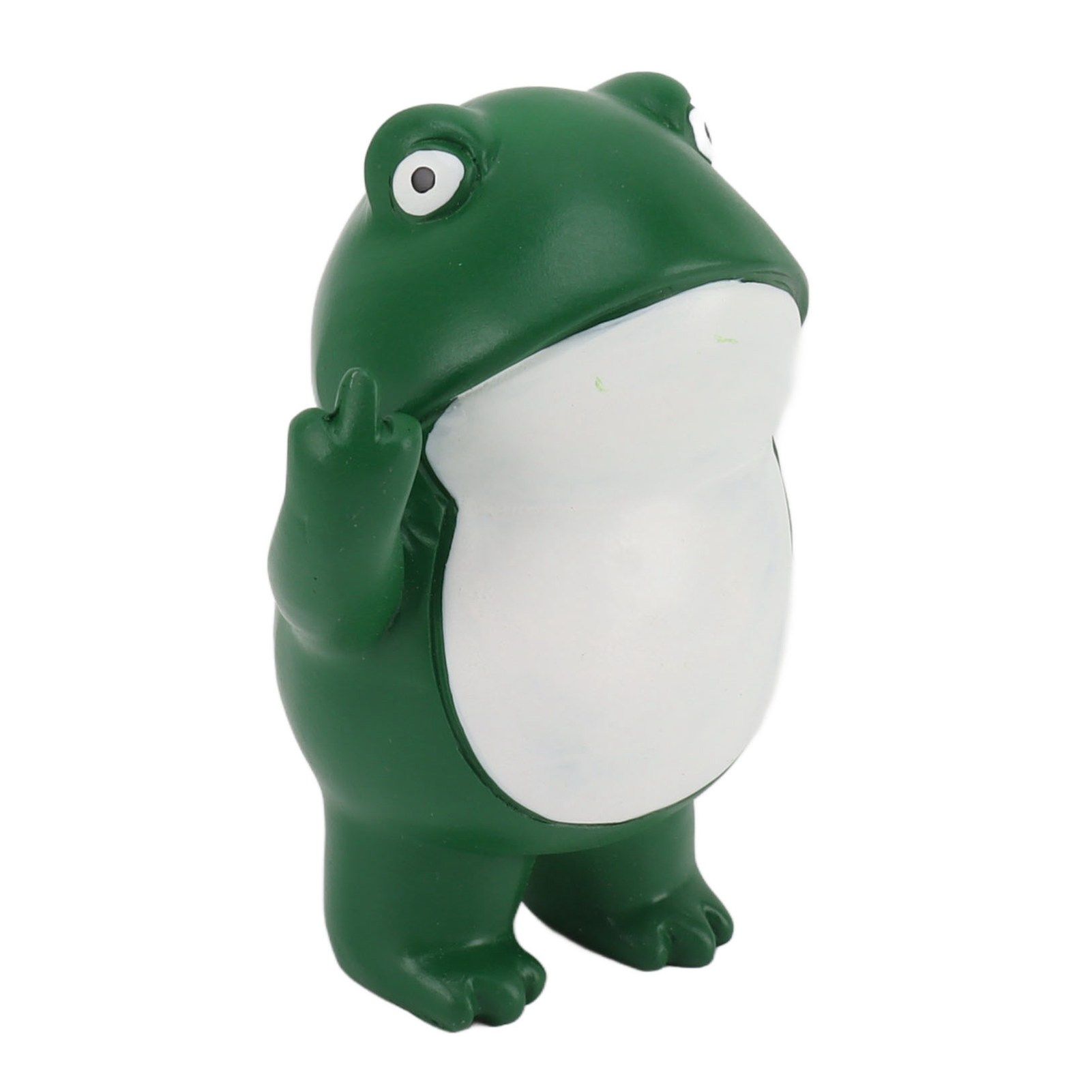 Rebellious Frog Figurine Middle Finger Frog Resin Ornament Frog Craft Decoration Sculpture for Home Office Desktop - Image 3