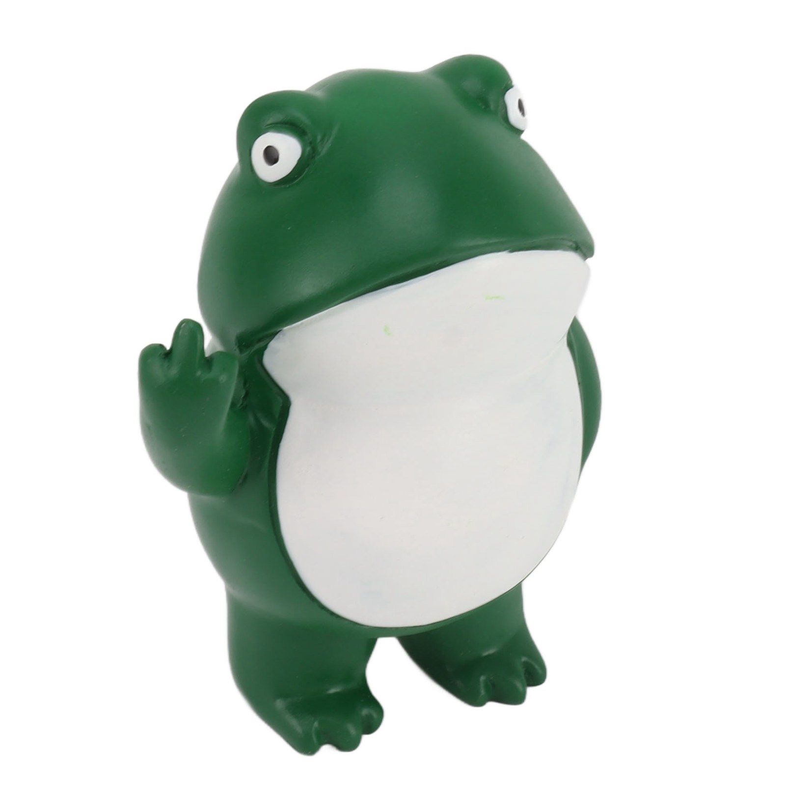 Rebellious Frog Figurine Middle Finger Frog Resin Ornament Frog Craft Decoration Sculpture for Home Office Desktop - Image 4