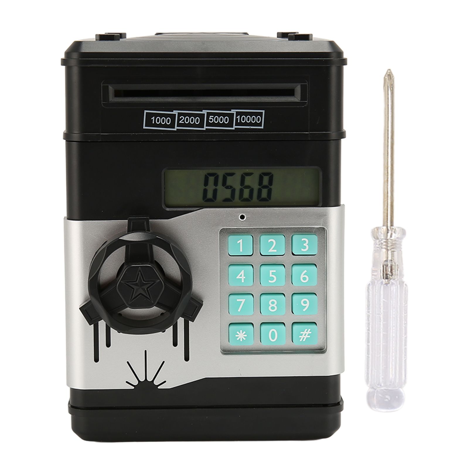 Electronic Coin Money Bank Piggy Bank Cash Coin Can ATM Bank Birthday Halloween Christmas Gifts Boys Girls Children Toys Second Generation USD - Image 1
