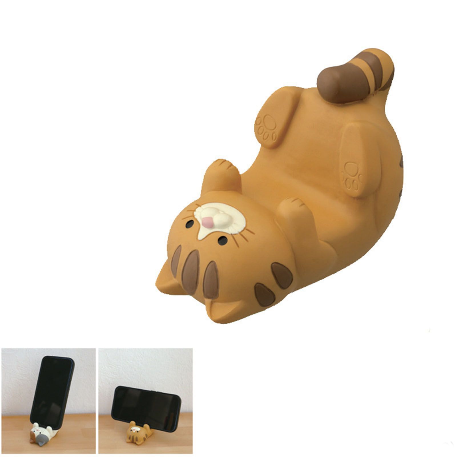 Cat Ornament Multifunctional Phone Tablet Glasses Pen Holder Desk Decoration for Home Ocelot - Image 5