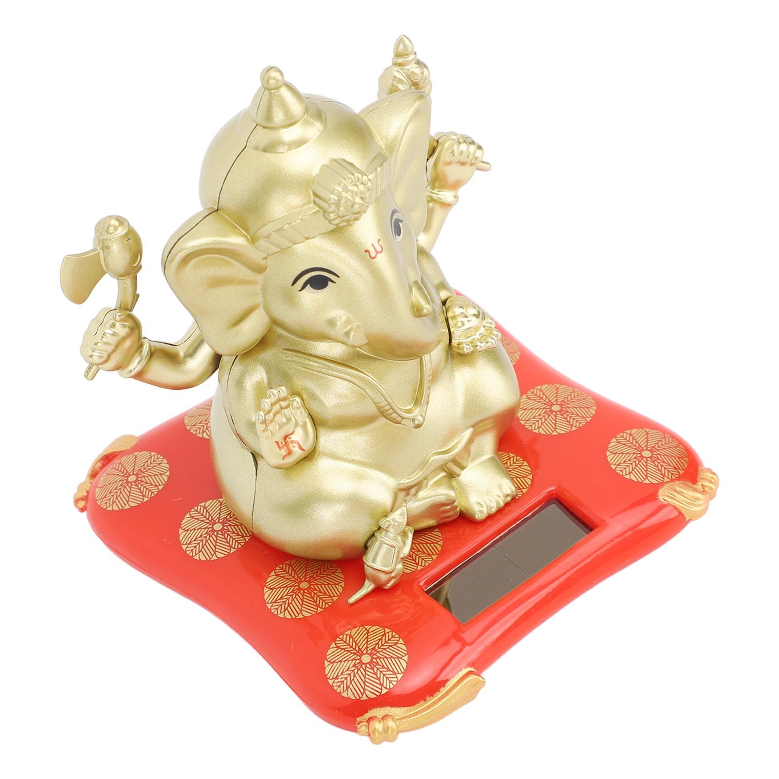 Car Solar Bobble Head Toy Exquisite Environmentally Friendly Elephant Swinging Dancing Toy Gold - Image 5