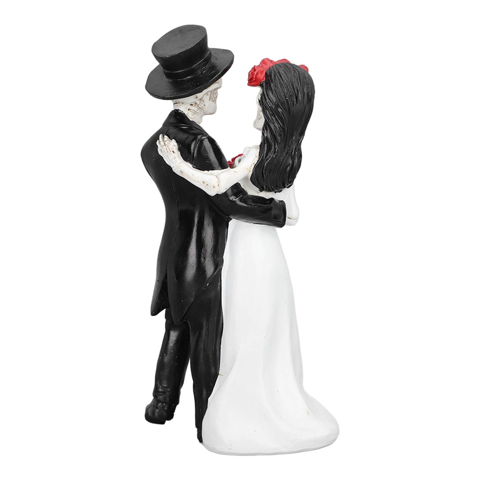 Skeleton Wedding Couple Statue Day of The Dead Dancing Skeleton Couple Halloween Romantic Wedding Bride Groom Figurine Resin - Image 4