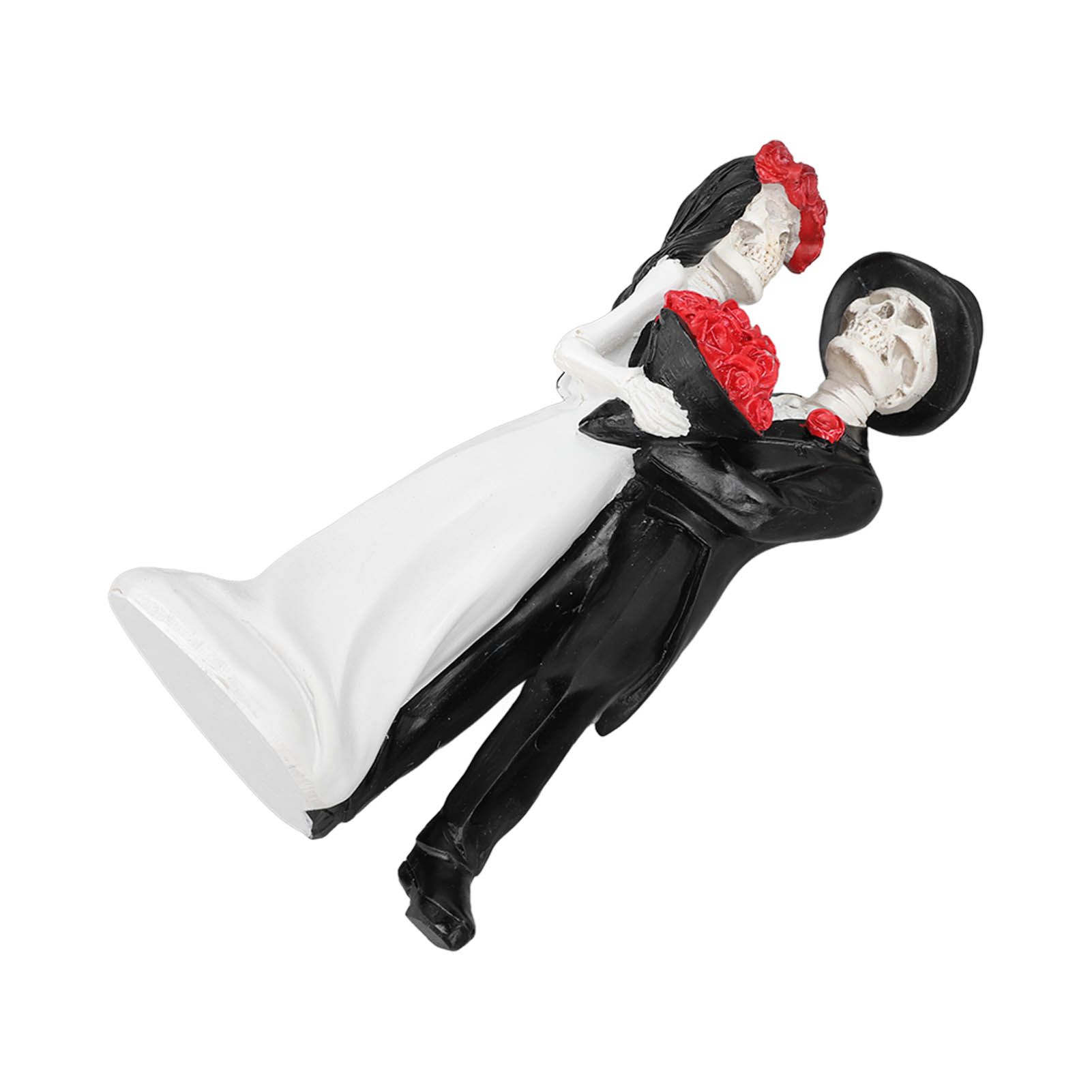 Skeleton Wedding Couple Statue Day of The Dead Dancing Skeleton Couple Halloween Romantic Wedding Bride Groom Figurine Resin - Image 7