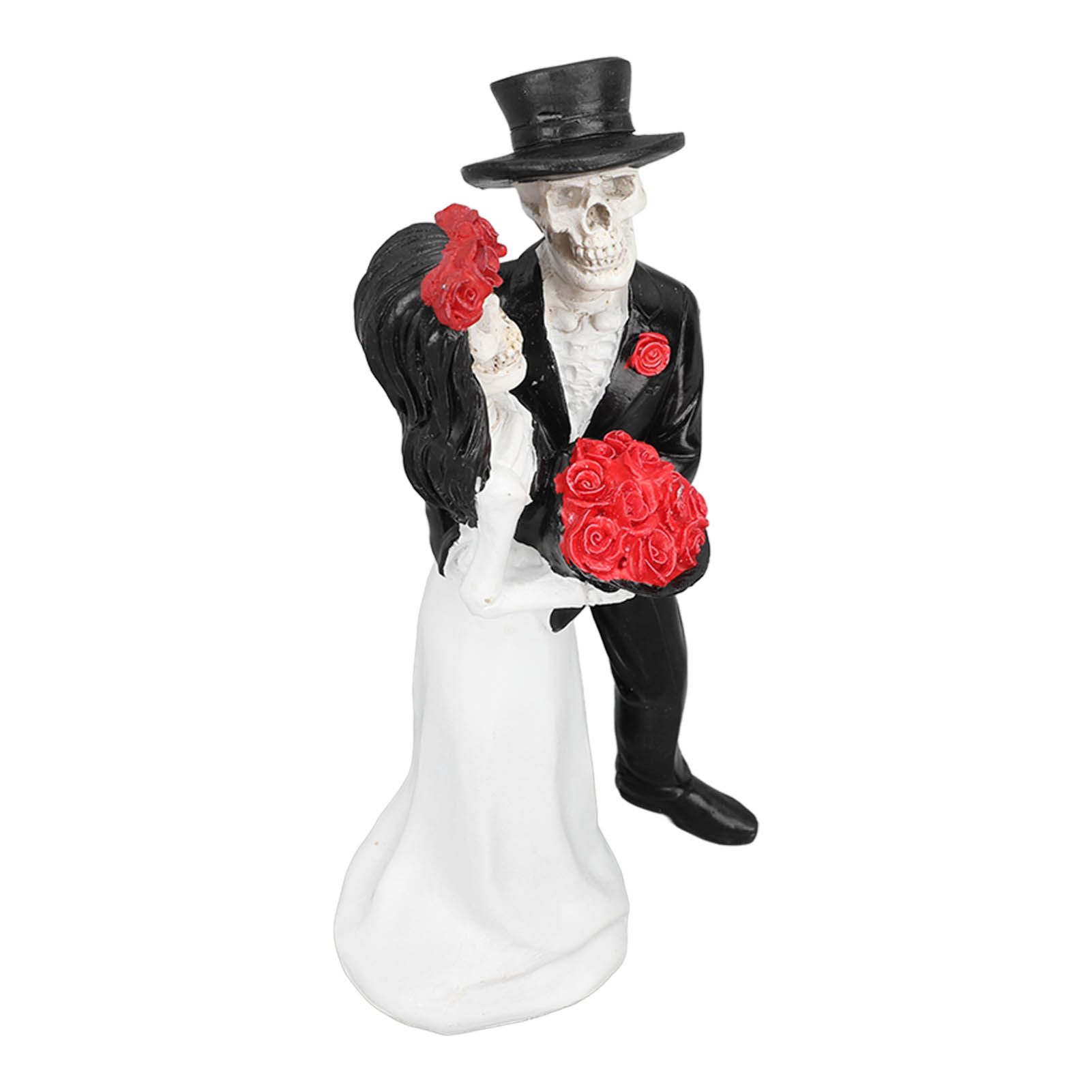Skeleton Wedding Couple Statue Day of The Dead Dancing Skeleton Couple Halloween Romantic Wedding Bride Groom Figurine Resin - Image 8