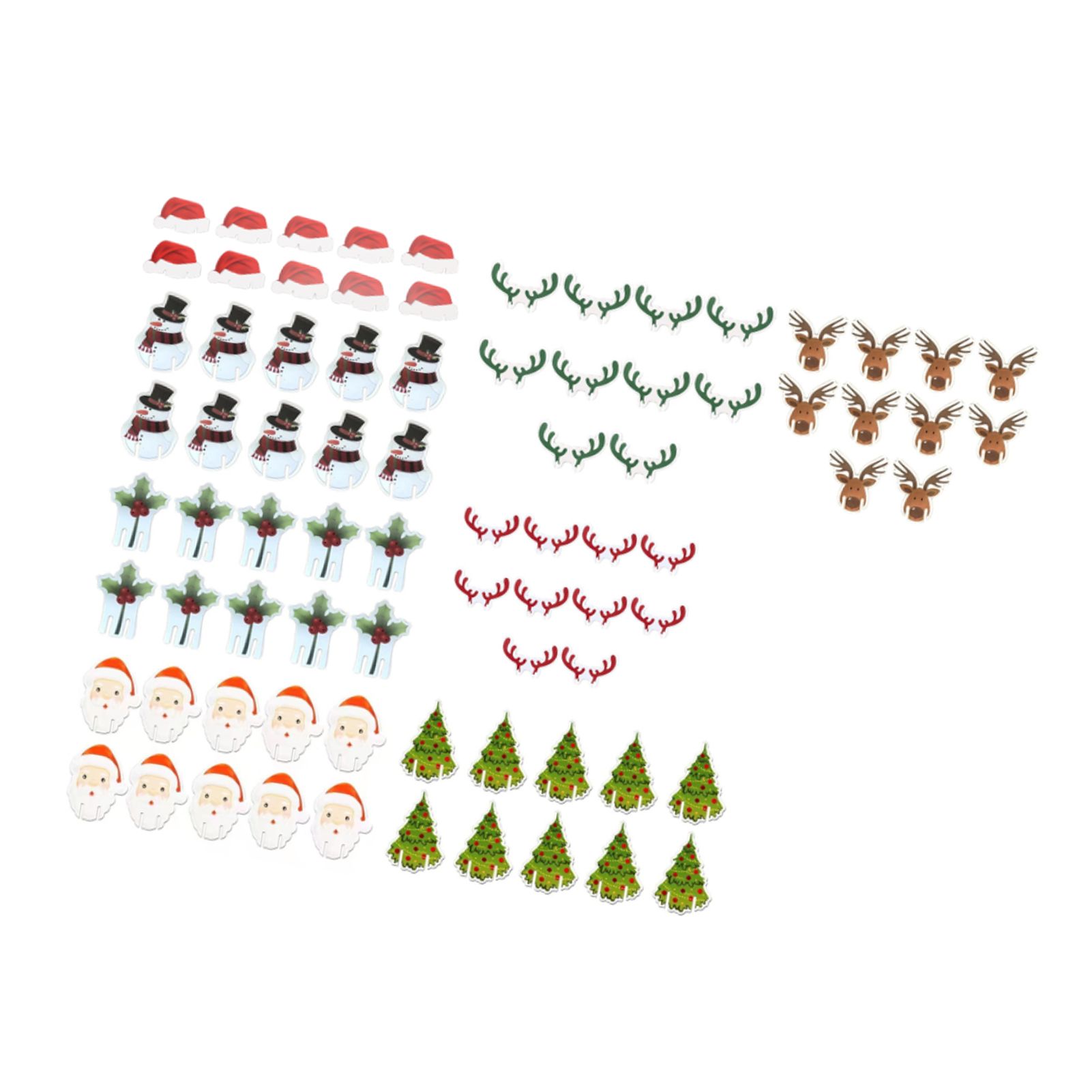 240 PCS Christmas Glass Cup Card Easy To Use Cute Pattern Xmas Party Wine Glass Decoration Card for Christmas - Image 2