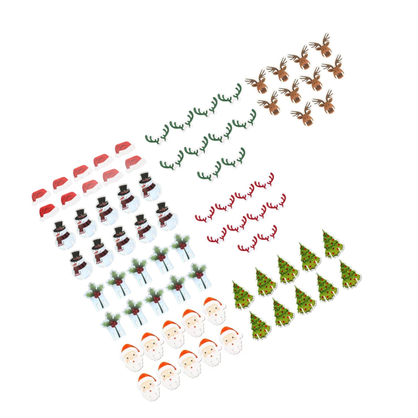 240 PCS Christmas Glass Cup Card Easy To Use Cute Pattern Xmas Party Wine Glass Decoration Card for Christmas - Image 3