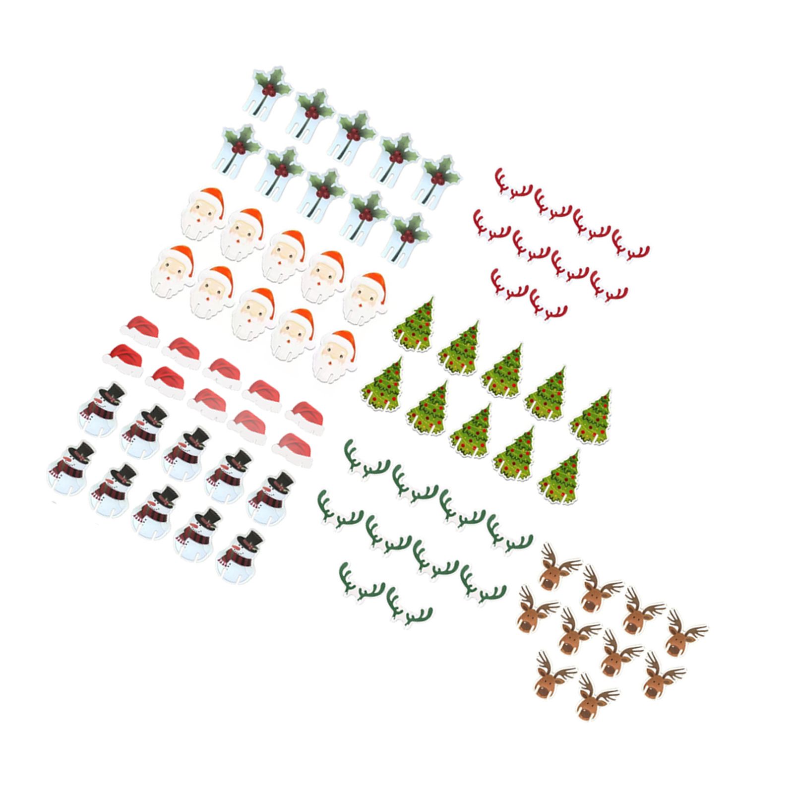 240 PCS Christmas Glass Cup Card Easy To Use Cute Pattern Xmas Party Wine Glass Decoration Card for Christmas - Image 4