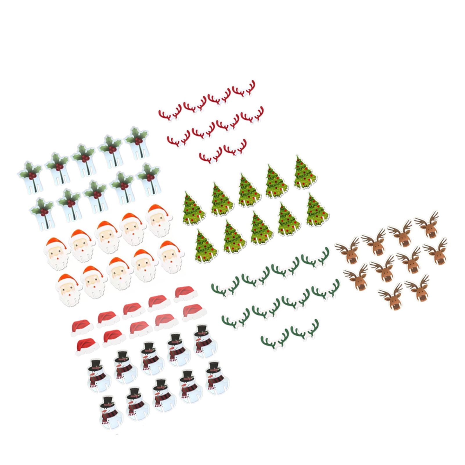 240 PCS Christmas Glass Cup Card Easy To Use Cute Pattern Xmas Party Wine Glass Decoration Card for Christmas - Image 5