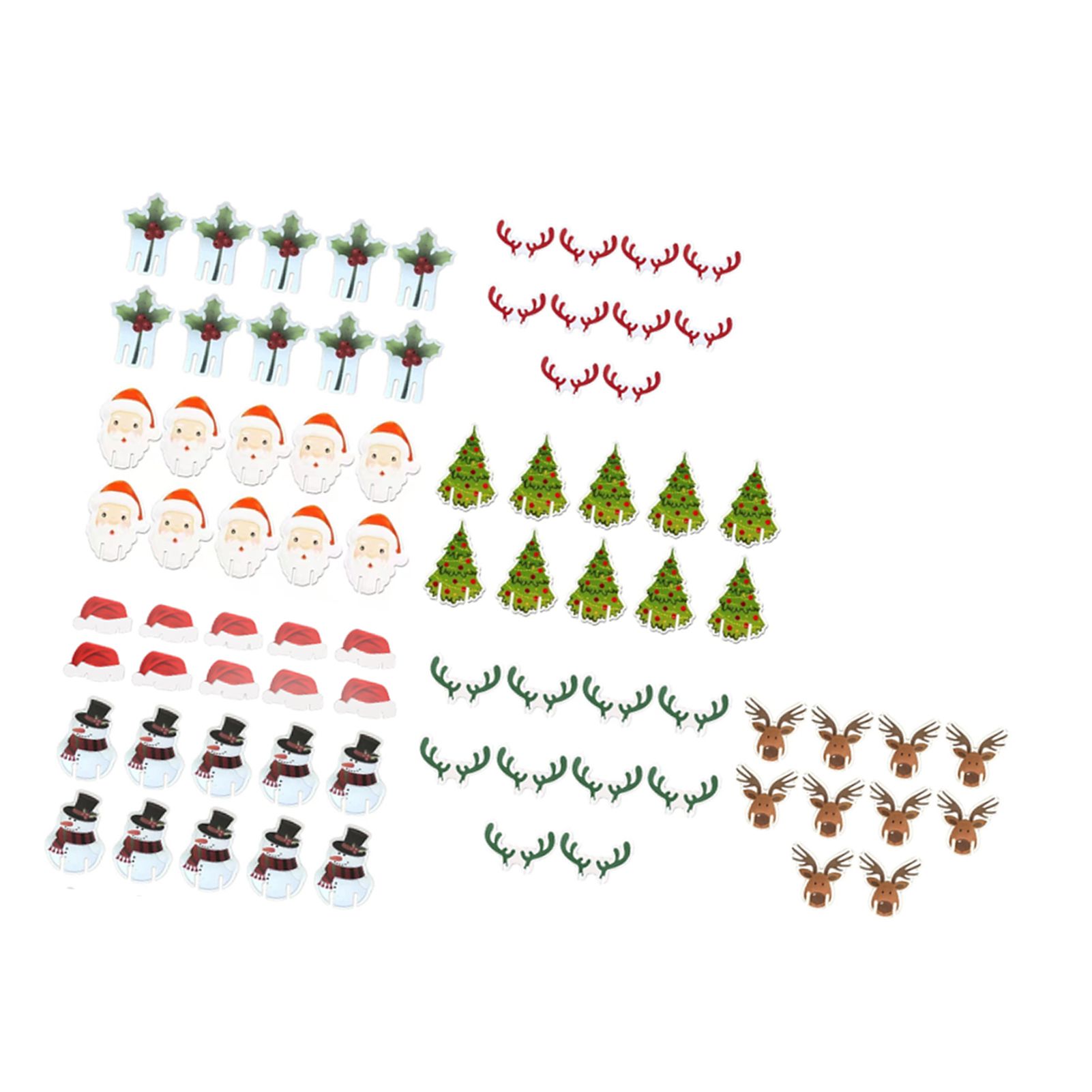 240 PCS Christmas Glass Cup Card Easy To Use Cute Pattern Xmas Party Wine Glass Decoration Card for Christmas - Image 6